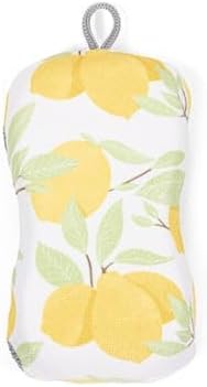 MÜkitchen Premium Microfiber Sponge Set for Dishes and Cleaning, 2 Pack, Printed (Lemon Tree)