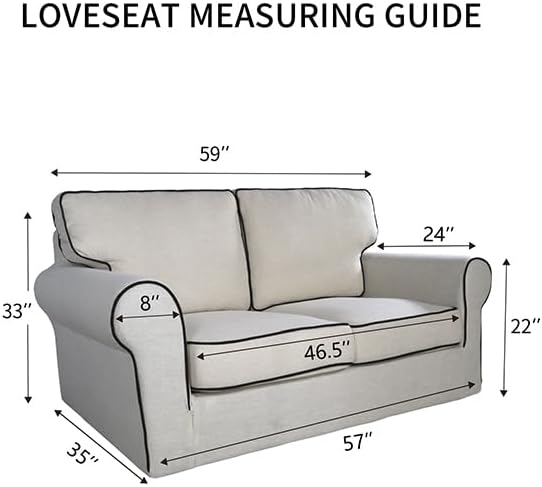 PureFit Reversible Quilted Sofa Cover, Water Resistant Slipcover Furniture Protector, Washable Couch Cover with Non Slip and Elastic Straps for Kids, Dogs, Pets (Loveseat, Light Gray/Light Gray)