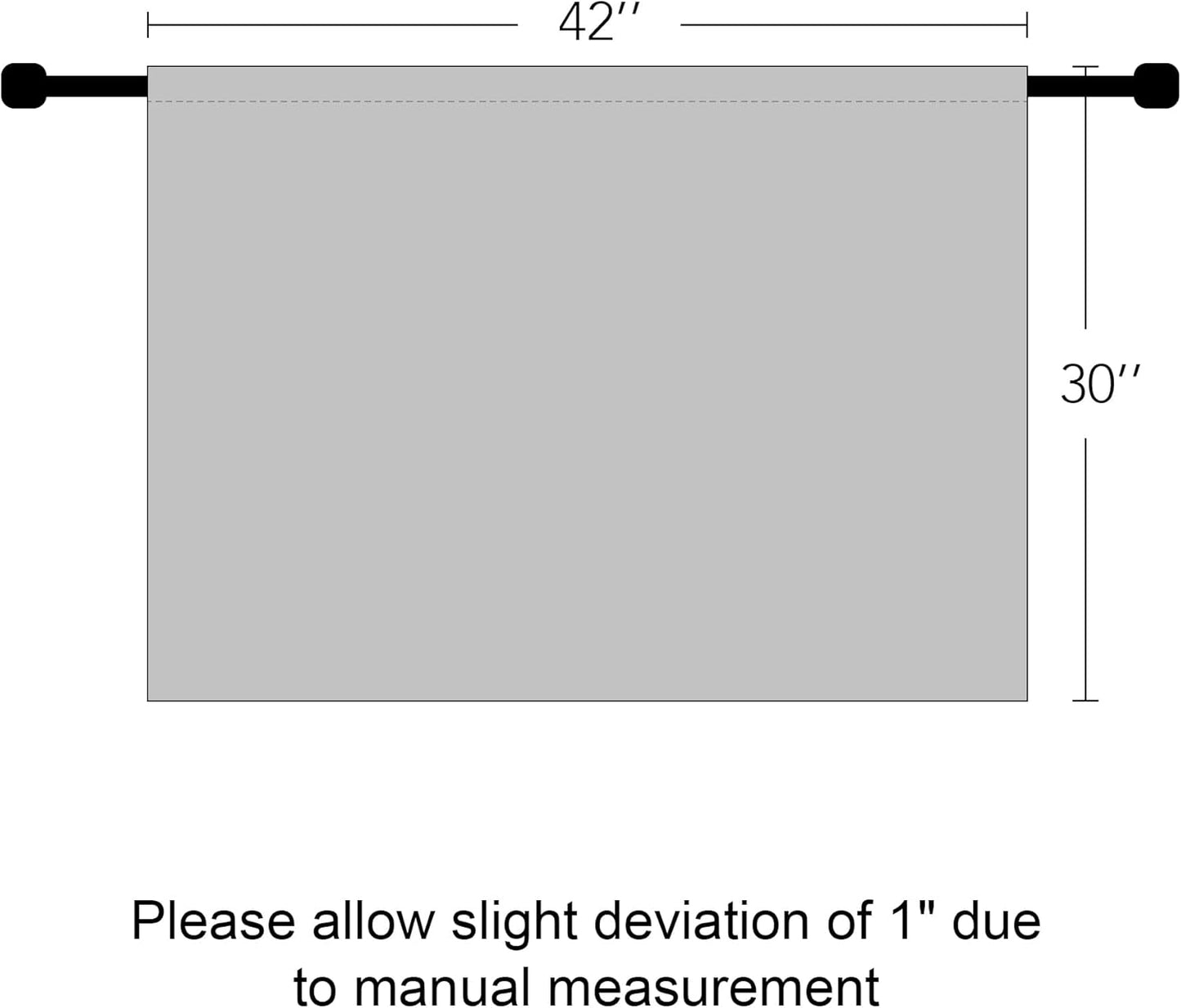 RYB HOME Small Curtains Blackout - Privacy Energy Efficiency Mini Curtains for Kids Bedroom RV Camper Windows Trailer Bathroom Kitchen Cabinet Window Tiers, W 42 x L 30, Chocolate Brown, 2 Pcs