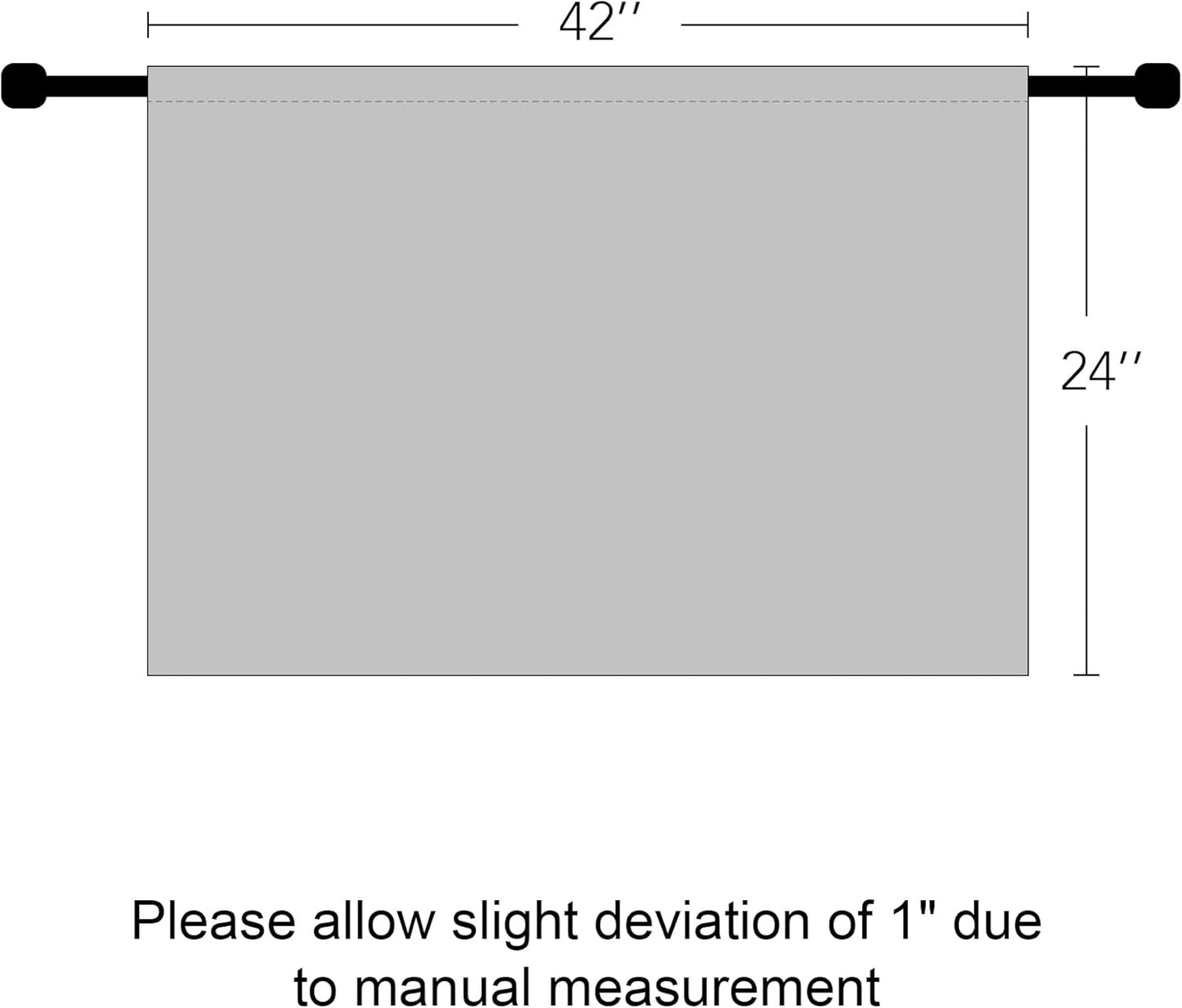 RYB HOME Blackout Curtains for Kitchen, Over Sink Privacy Curtains Window Decor, Thermal Insulating Drapes for Bathroom Cafe Bedroom Small Window, W 42 x L 24 inch, Aqua, 2 Panels