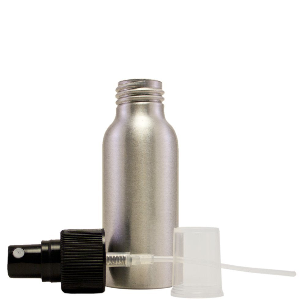 2 fl oz Aluminum Bottle with Black Spray Cap (Single)