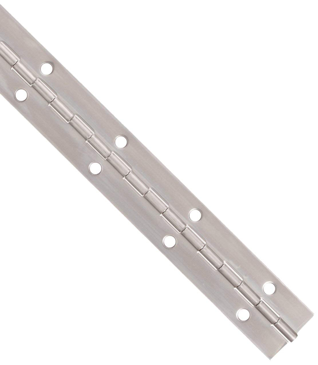 Stainless Steel Continuous Hinge with Hole, Bright Annealed Finish (8 Feet, 2 Inches)