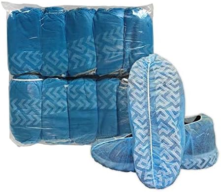 CleanPro® Disposable Polypropylene Shoe Covers with Anti-skid Treads, Blue, X-Large, 1,000 Count