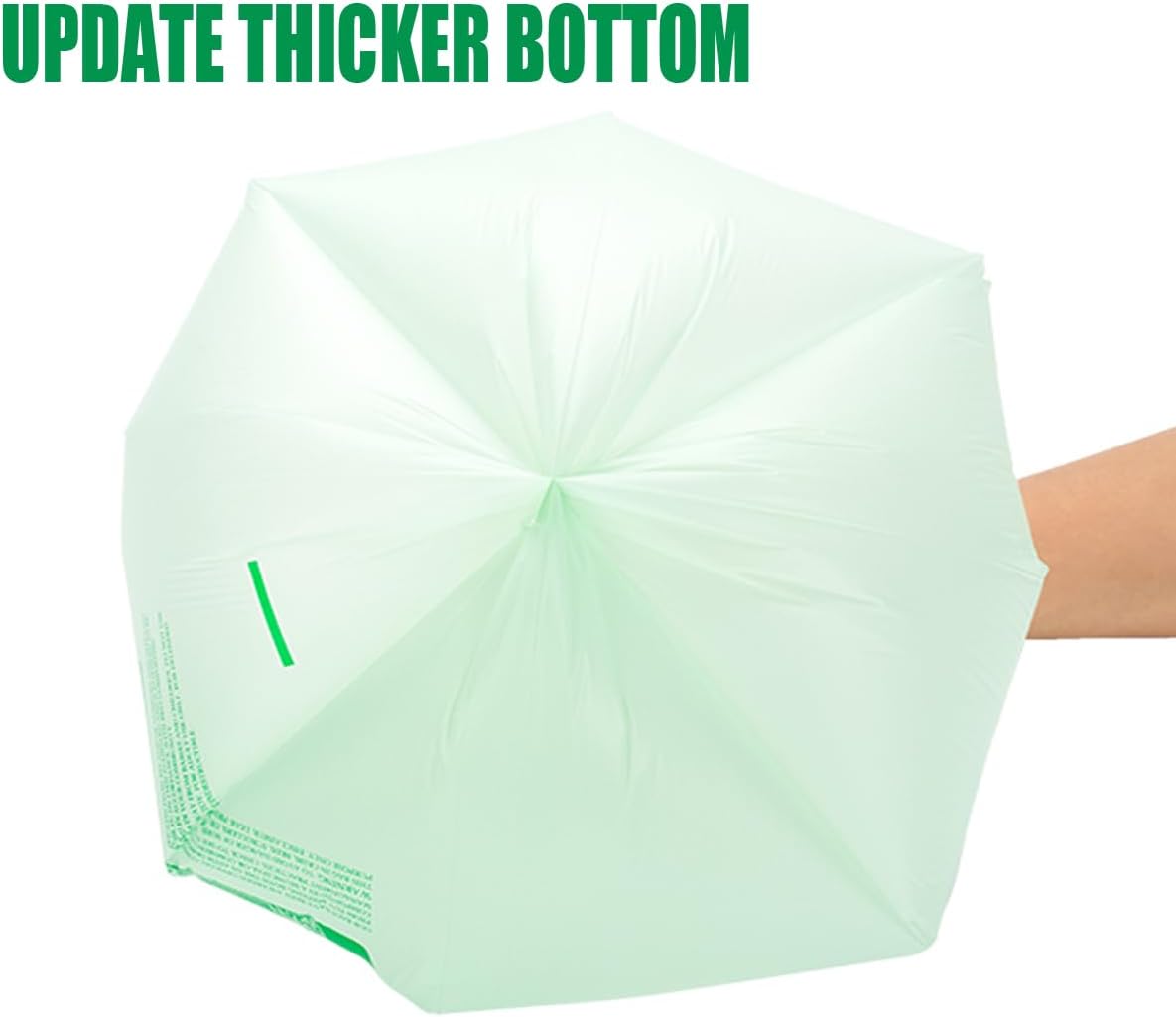 8-10 Gallon Compostable Trash Bags, 120 Count, Compost Bags Kitchen Trash Bags with Handle, Sturdy Biodegradable Garbage Bags Food Scrap Waste Bags, ASTM D6400, US BPI Certified