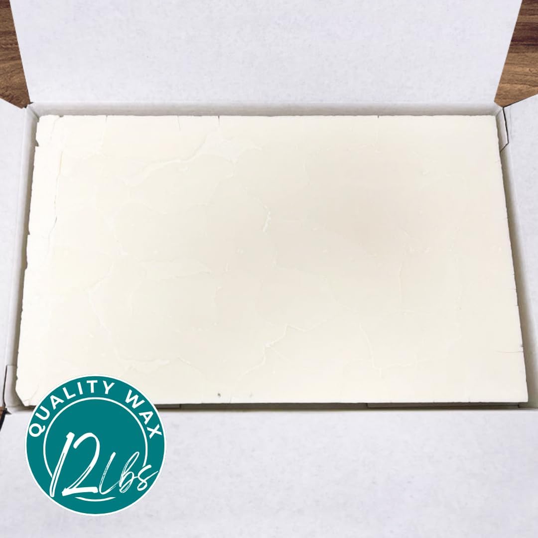 Direct Candle Supply 12lb Soy Wax Blend for Candle Making, Natural Candle Making Supplies, Paraffin Free, Creamy for High Load Fragrance, Candle Blend for Container Candles, Tealights and Wax Melts
