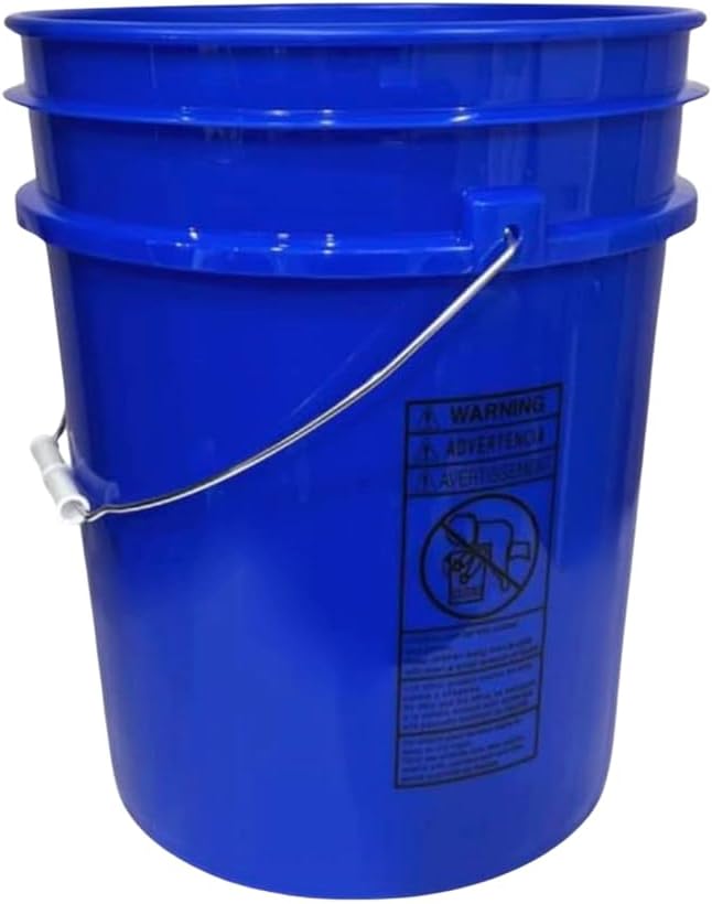 House Naturals 5 Gallon Premium HPDE Plastic Bucket - Made in USA Food Grade Storage Container, BPA Free All Purpose Pail (5, Reflex Blue)