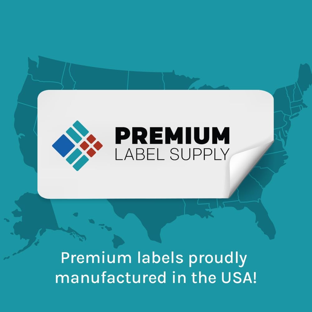 Premium Label Supply Glossy White Sticker Labels – 2.5" x 1.563" – (18 per Sheet) (Glossy White for Laser Only, 180 Labels)