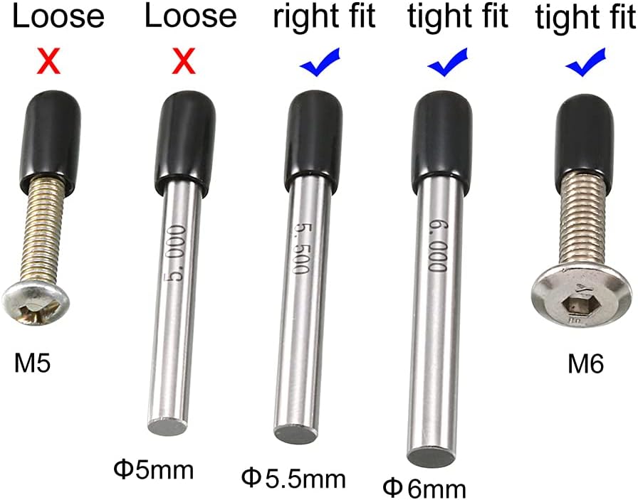 uxcell 20pcs Rubber End Caps 5.5mm ID Vinyl Round Tube Bolt Cap Cover Thread Protectors Black