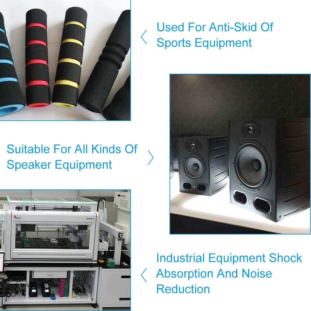 2 Rolls Weather Stripping,1/4 Inch Wide X 1/8 Inch Thick Foam Seal Tape High Density Foam Strip Self Adhesive,Closed Cell Foam Tape Seal Strip,16 Feet Long Each