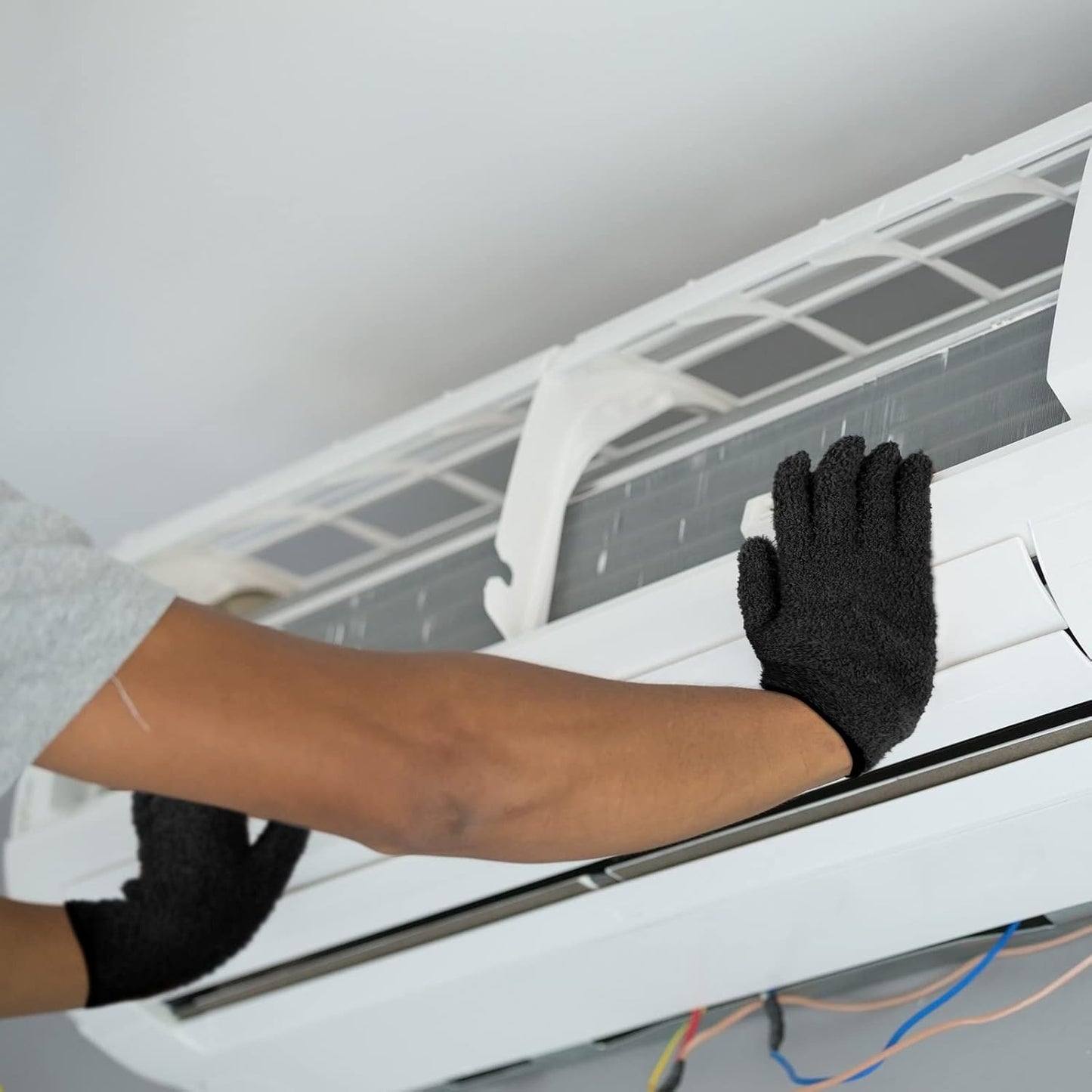 Bencailor 6 Pairs Microfiber Dusting Gloves, Dusting Cleaning Gloves Microfiber Gloves for Plants House Blinds Car Dust Mitt (Elegant Color,Medium)