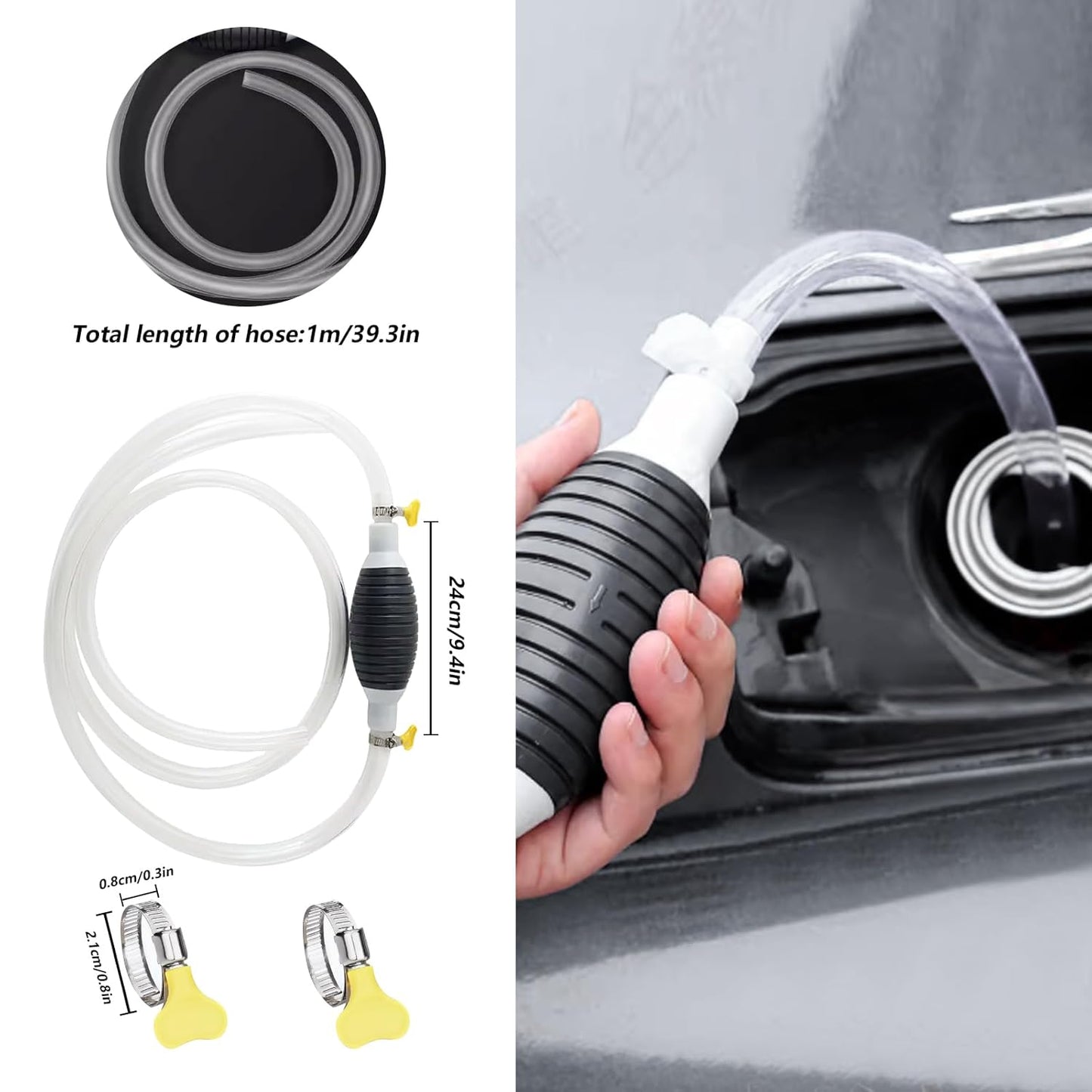 8 Pcs Oil Funnels for Automotive Use, Automotive Funnels Set, Plastic Funnel Set, Long Neck Wide Mouth Flexible Oil Funnel Kit for Car Oil Coolant Fuel Transfer Transmission Funnelor Filling Bottles