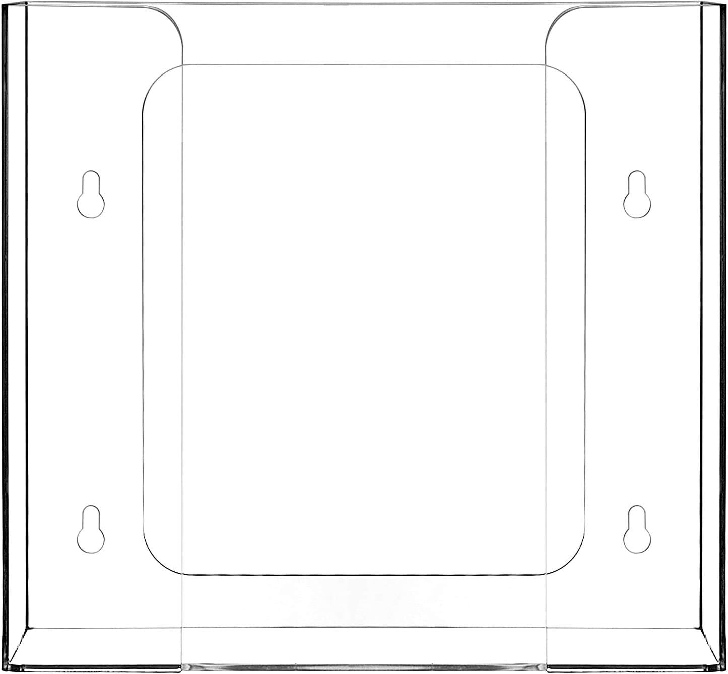 Cq acrylic Clear Wall Floating Glove Rack and Glove Box Dispenser Holder 10.2βx12.5βx3.5β Pack of 1