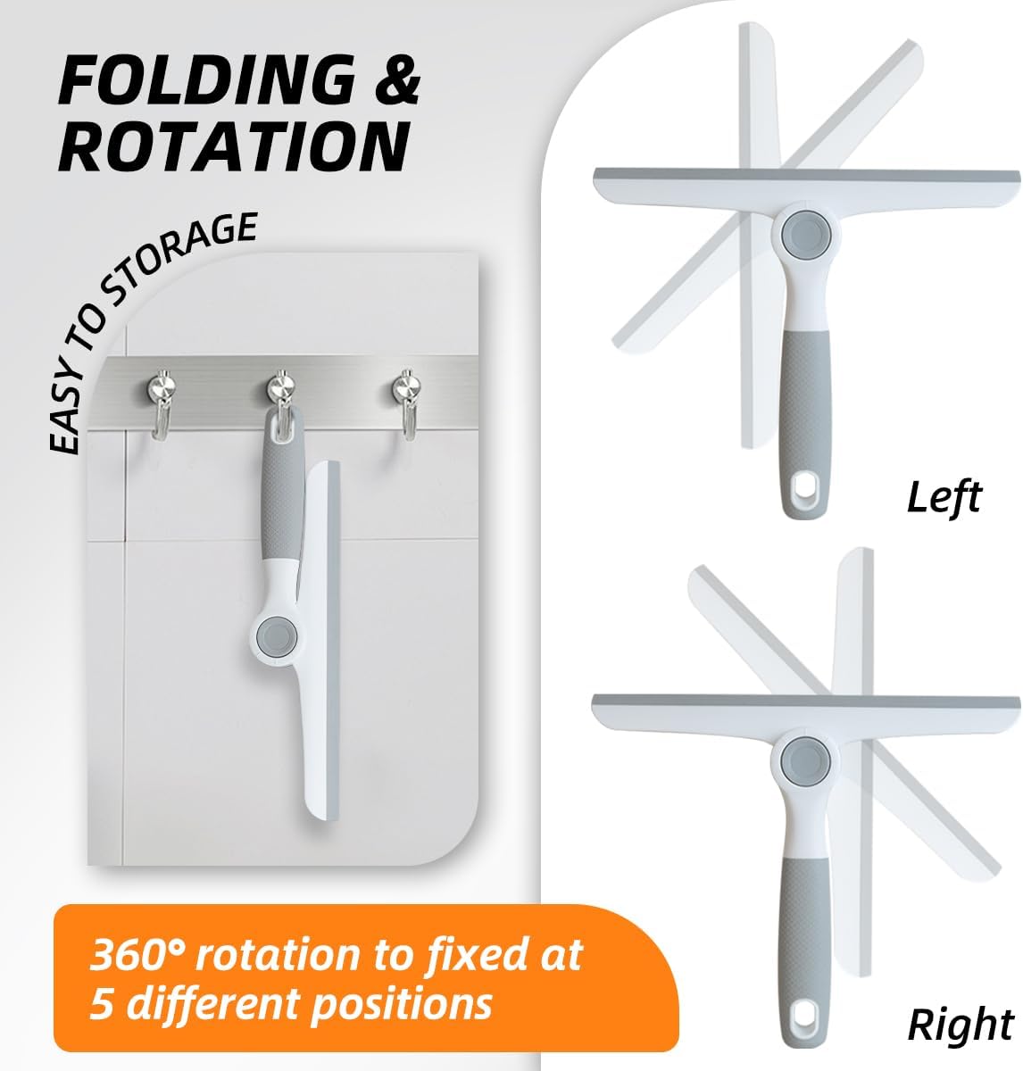 3 Pack Heavy-Duty Scrub Brush Set, Grout Brush, Shower Squeegee, Shower Cleaning Brush with Non-Slip Grip and Stiff Bristles Scrub Brushes for Cleaning Bathroom, Kitchen, Tile, Grout, Tub, Floor, Sink