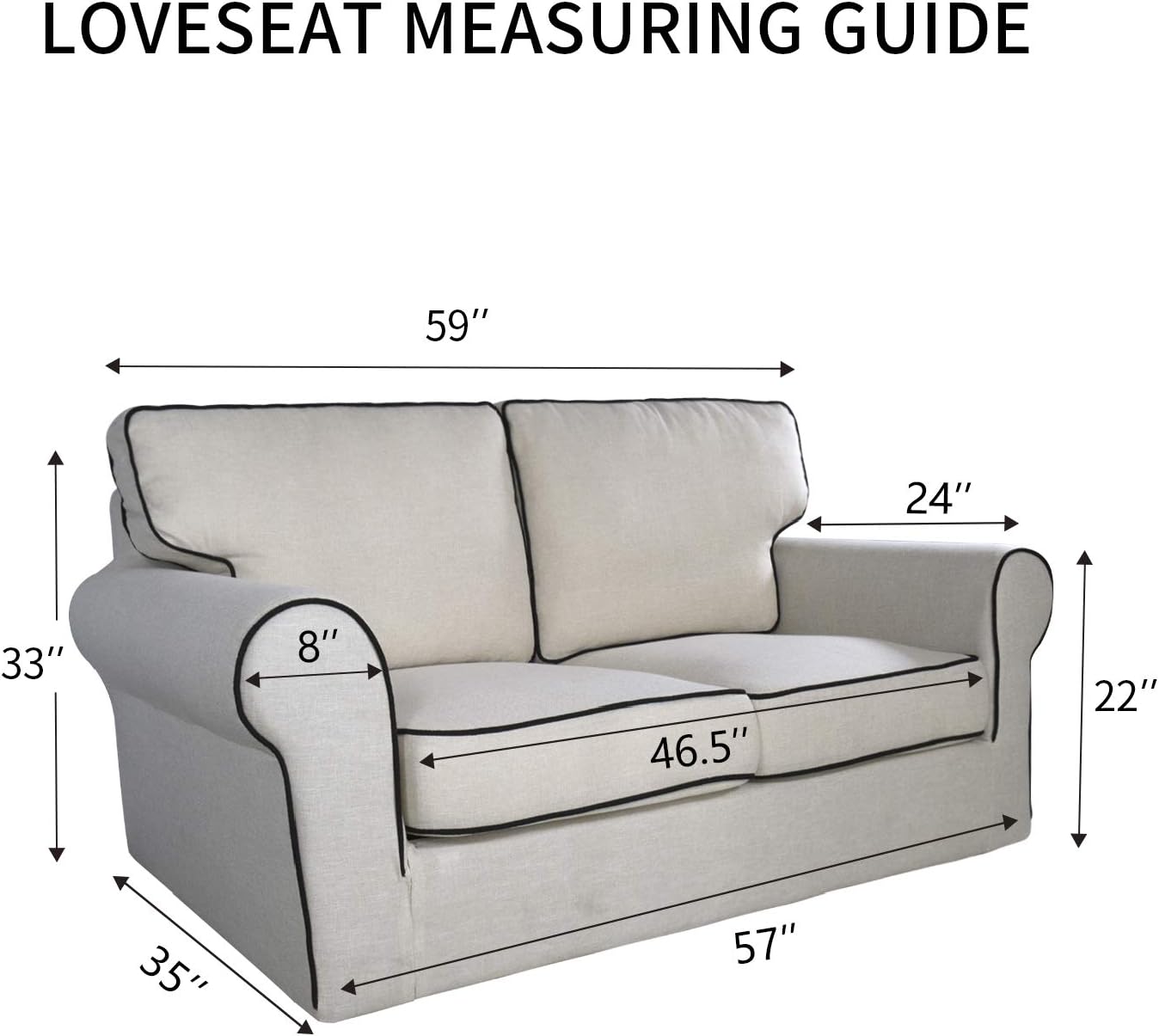 PureFit Reversible Quilted Sofa Cover, Water Resistant Medium Slipcover Furniture Protector, Washable Couch Cover with Non Slip Foam and Elastic Straps for Kids, Dogs, Pets (Loveseat, Chocolate/Beige)