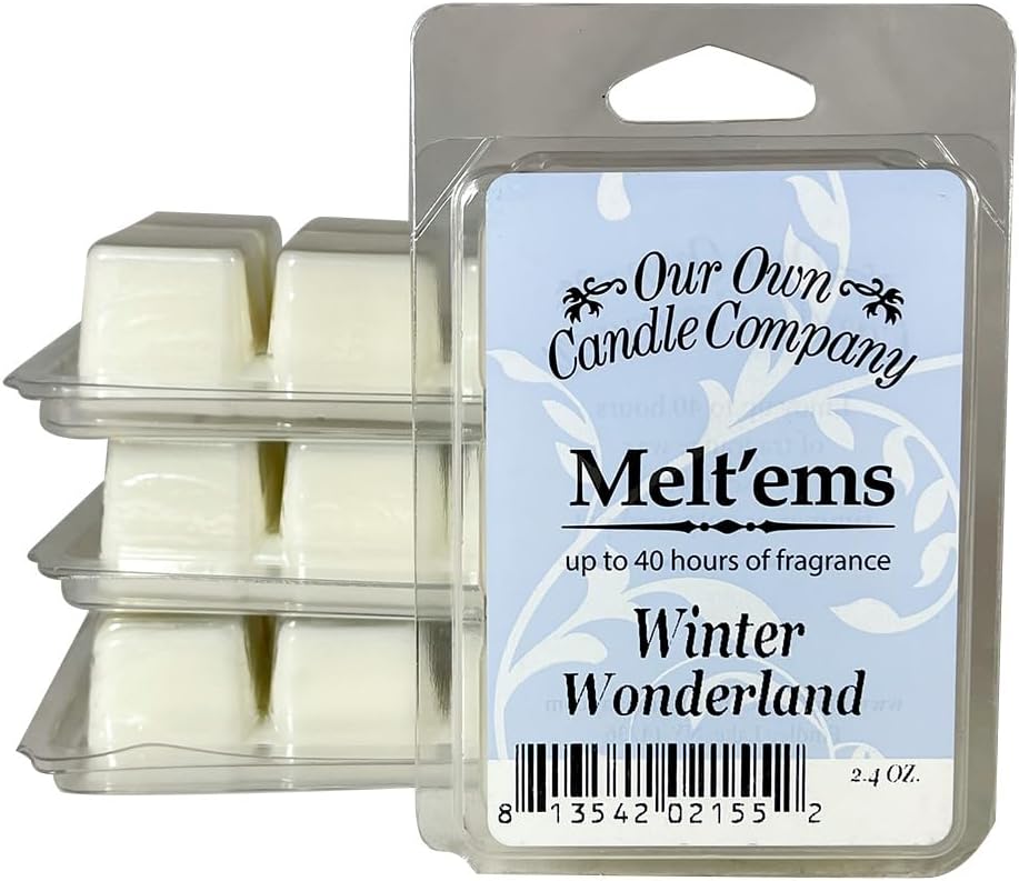 Our Own Candle Company Premium Wax Melt, Winter Wonderland Scent, 6 Cubes, 2.4 oz (4 Pack)