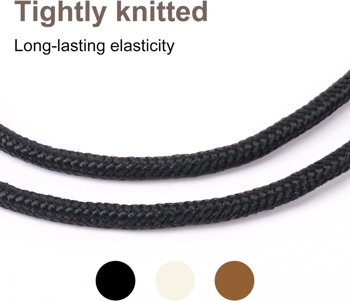 328 Feet 1/4 Inch Black Polyester Rope, 6mm Polypropylene Utility Rope for Kayaking, Camping, Home Decor