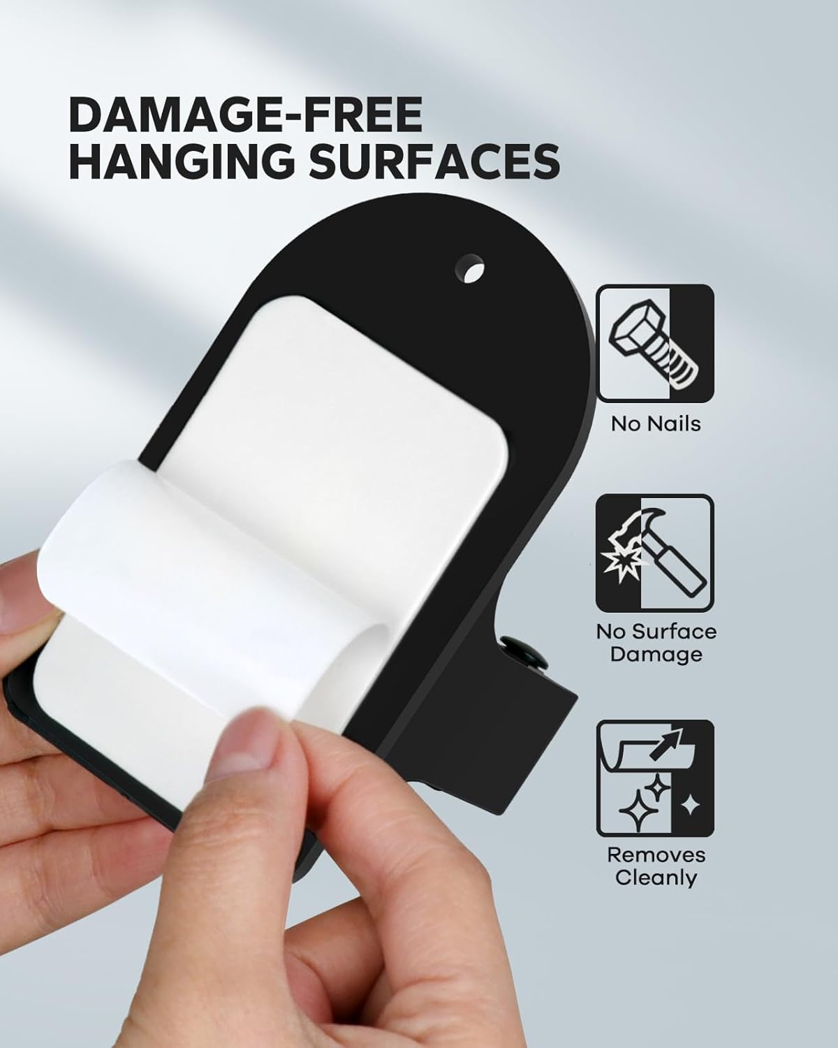 Broom Holder Wall Mount (Black 4 Count), Broom Holder, Broom and Mop Organizer Wall Hanging, Mop and Broom Holder Wall Mount, Broom Organizer Wall Mount for Home, Kitchen, Garage Storage