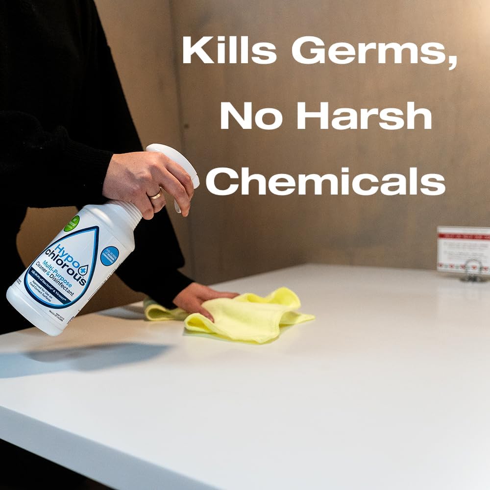 Hypochlorous Acid Spray For Home 32oz - Cleaner & Disinfectant – Safe for Kids & Pets – Multi-Purpose Hypochlorous Acid Cleaner – Eco-Friendly HOCl Spray