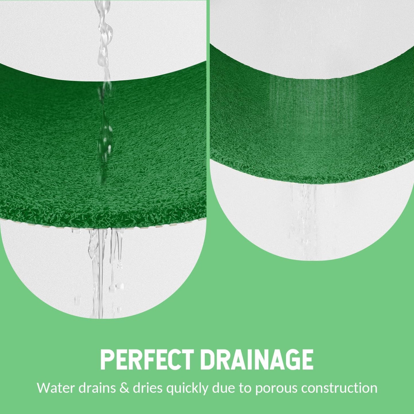 Non-Slip Bathtub Mat, Anti Slip Shower Mat, Fast Drying Bathtub Mats, Foot Scrubber Mat, Anti Slip Mat for Tub, Floor, Bathroom, Kitchen, Home, Hotel (Dark Green 32"×17")