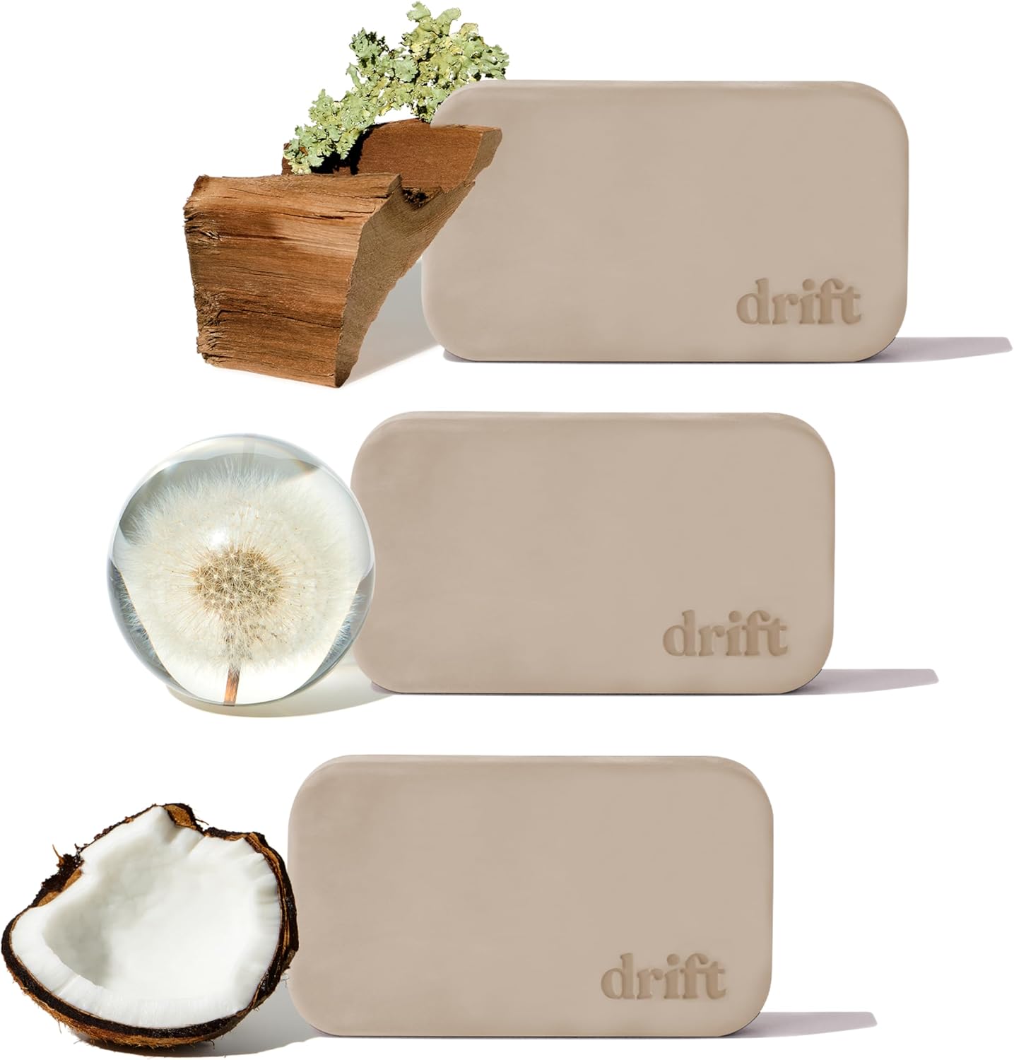 Stone Car Air Freshener 3-Piece Variety Pack Starter Kit - Teak, Open Air, Cabana