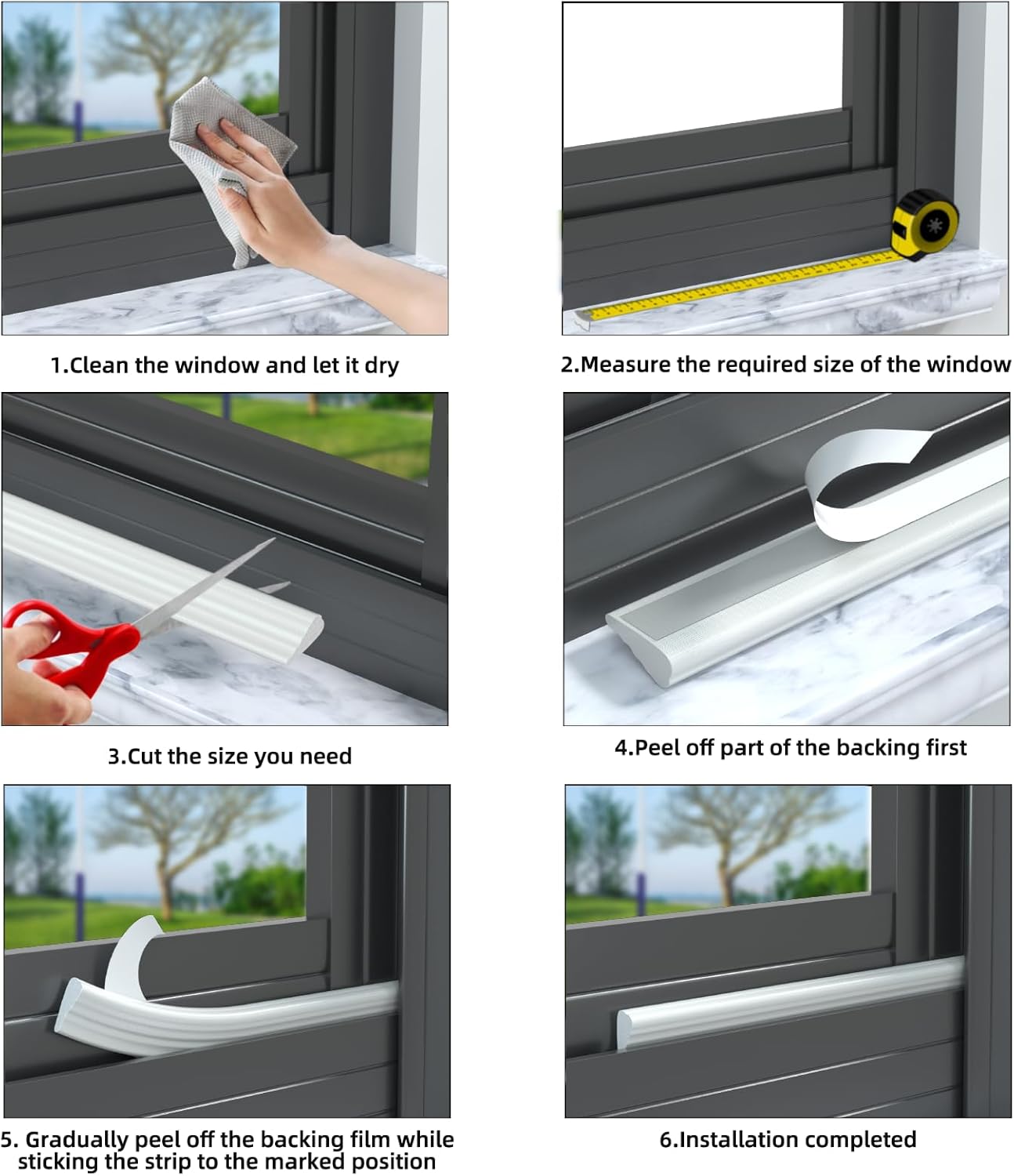 2 Pack*16.4 Ft Weather Stripping Seal Strip for Doors,Soundproofing Window Insulation Draft Stopper for Winter, Selfadhesive Foam Weather Strip for Door Frame,Door Gap Filler Noise Blocker(Brown)