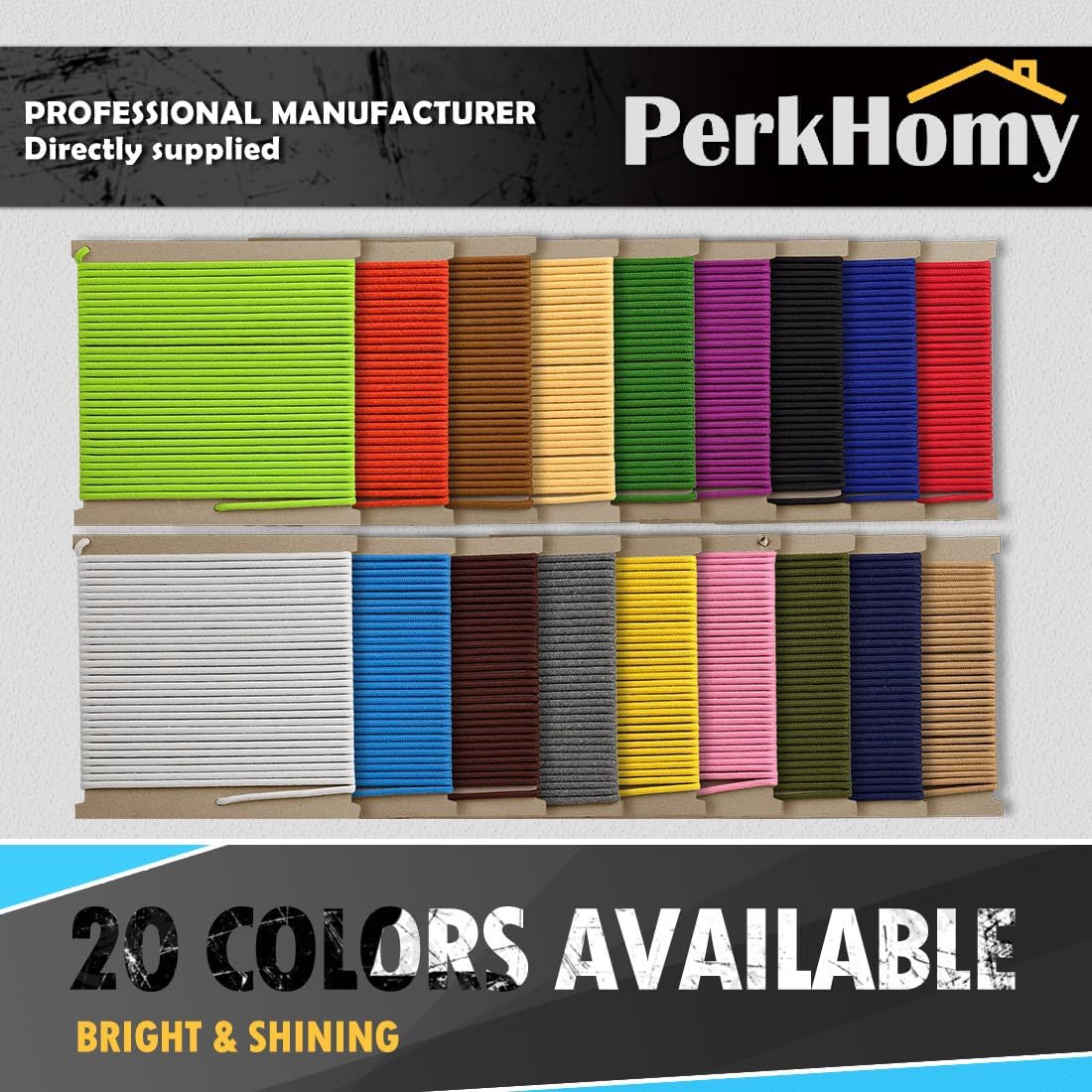 PerkHomy 500lb Cotton Rope 3/16" (5mm) 50 ft Multi Purpose Utility Diamond Braided Cord, Natural Cotton for Clothes Line Camping Crafting Flag Pole, Black