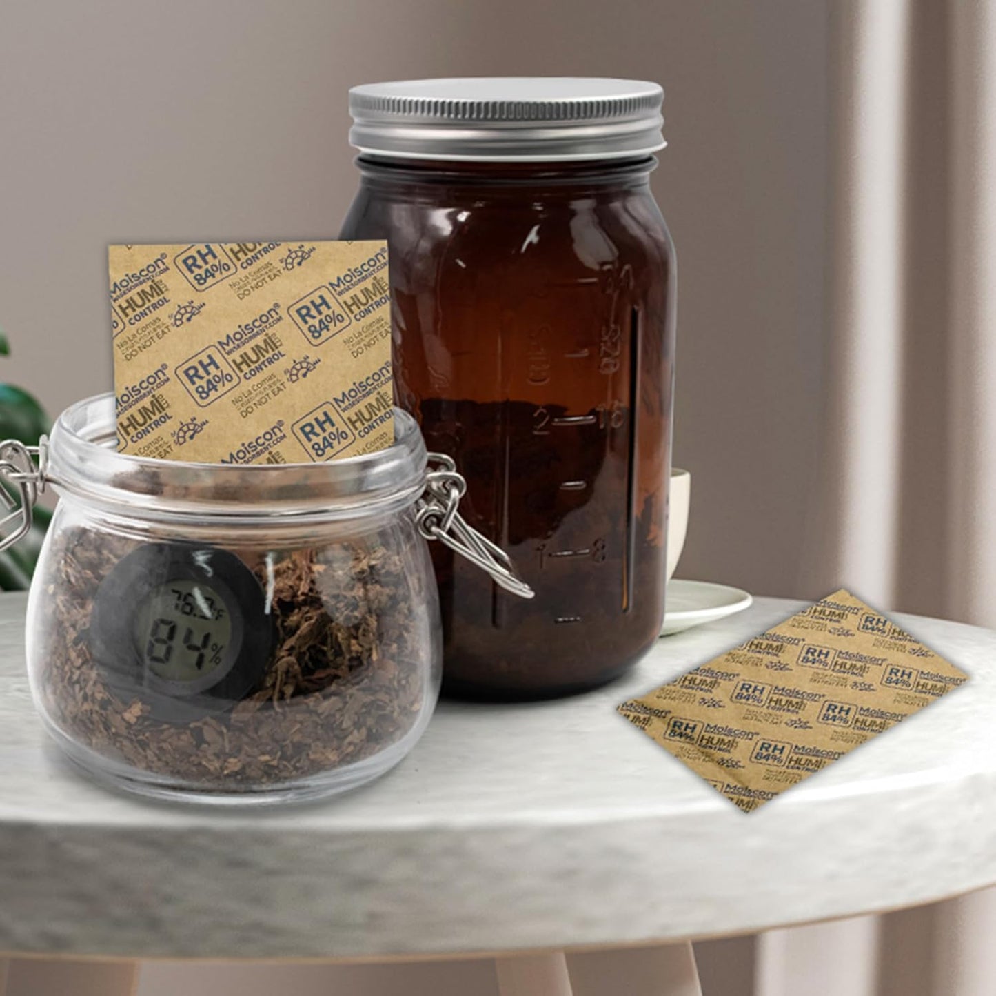 84% Two-Way Humidity Control Packs for Storing 1 lb – Size 60 – 90 Pack – Seasoning Packets Moisture Control Packets Individually Wrapped, Humidifier Packs for Season Wood Humidifier Boxes