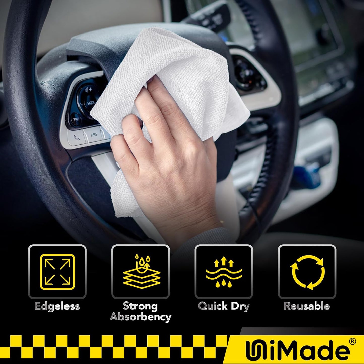 Shop Towels, 240 Pack Commercial Grade Work Rags Microfiber Towel for Cars Cleaning Rags Bulk Detailing Cloth for Automotive Bar Mechanic Restaurant Garage Housekeeping, 11.5"x 11.5", White