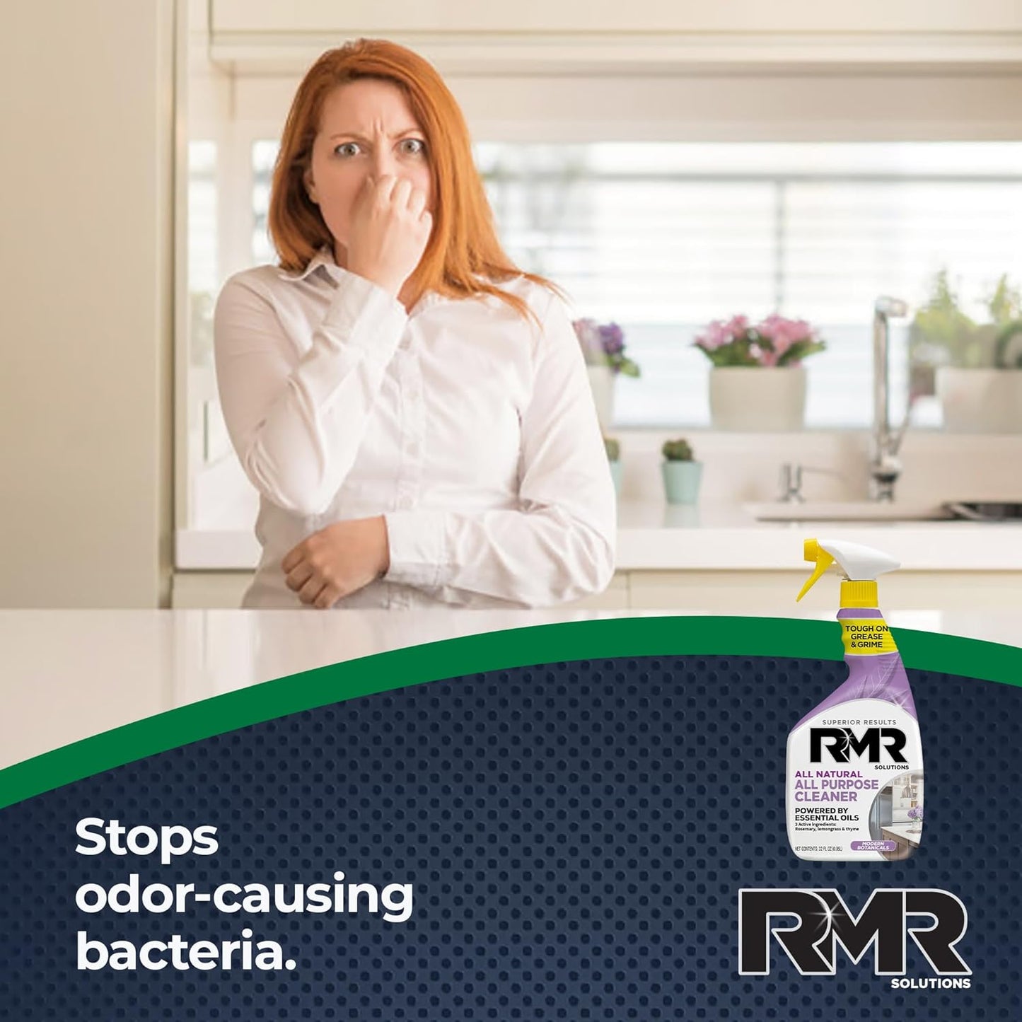 RMR All Natural All-Purpose Cleaner - Non-Toxic, Rinse-Free Multipurpose Cleaning Supplies, Biodegradable 30-Ounce Spray, Modern Botanical Scent