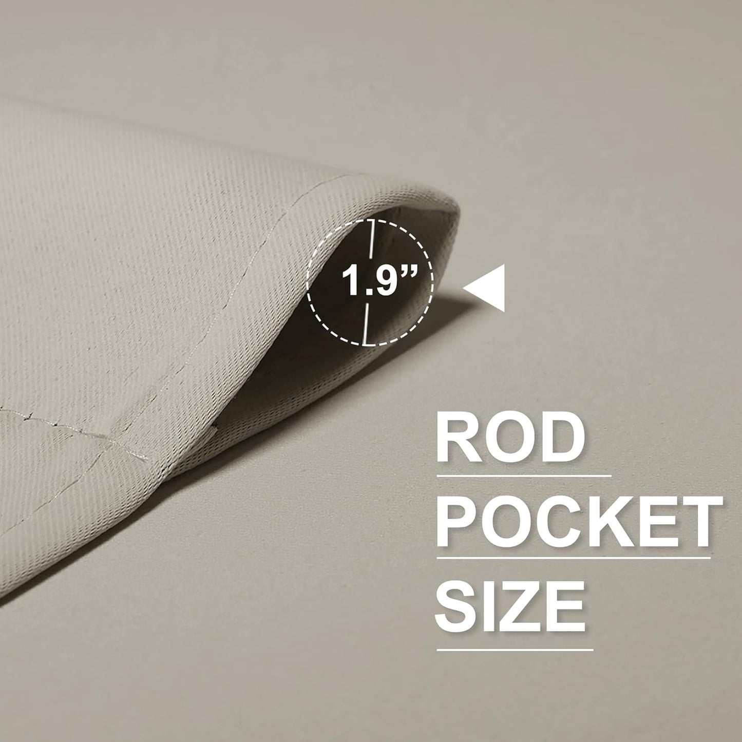 RYB HOME Blackout Short Cafe Curtains, Privacy Light Block Small Window Curtains for Bedroom Kitchen Basement Dining Classroom, W 29 x L 36 inches, Natural, 2 Panels