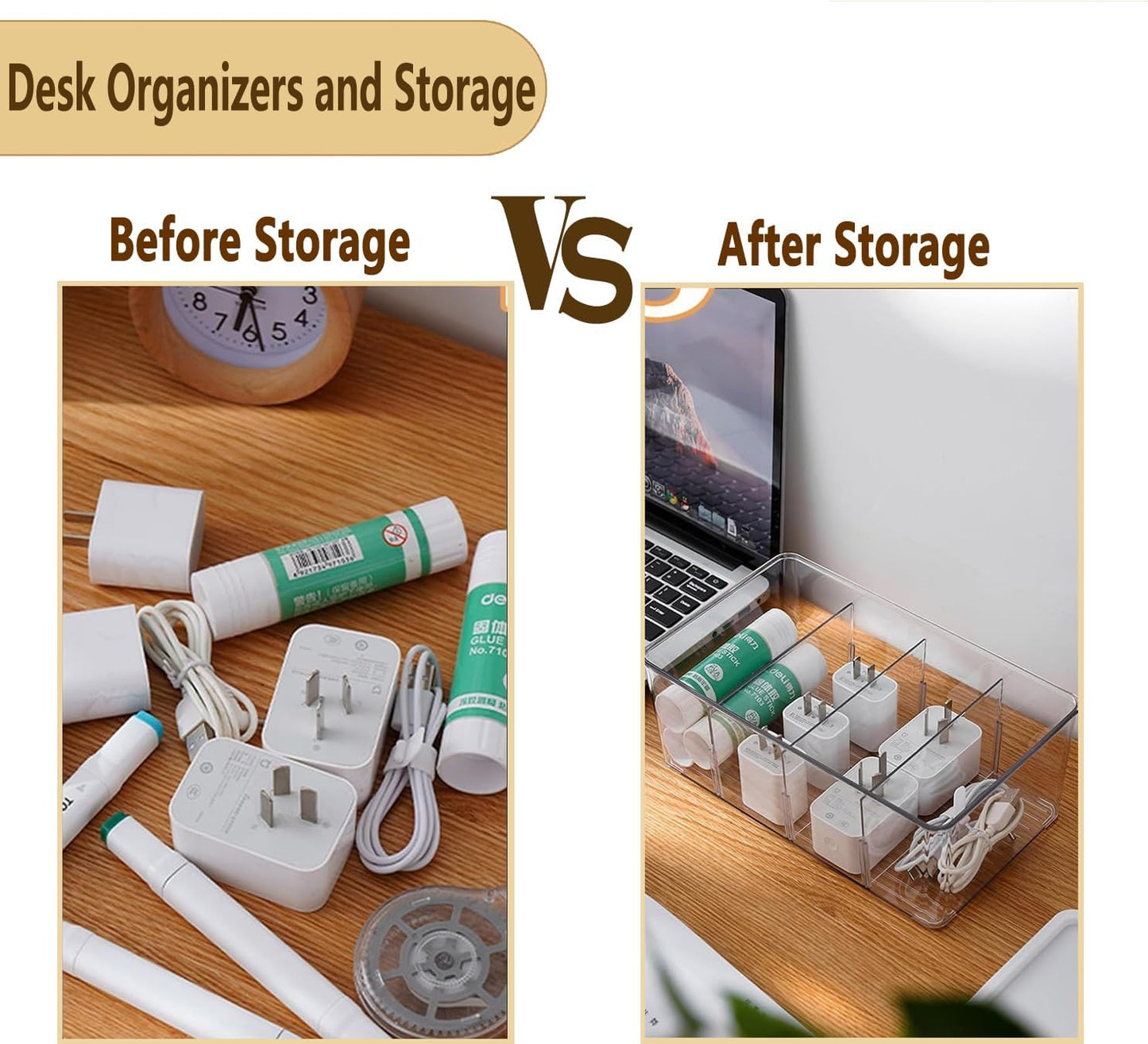 5 Pack Pantry Organizers and Storage,4 compartment Snack Containers for Kitchen,Fridge,Refrigerator Organization and Storage,Clear Plastic Bins for Spice,Tea bag,Seasoning organizer