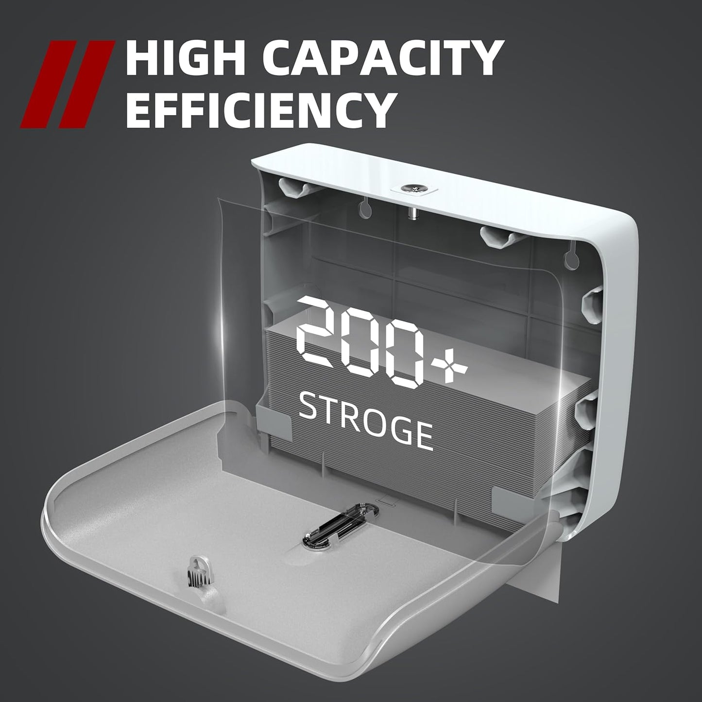 Commercial Paper Towel Dispenser Wall Mount with Key Pack of 2 Plastic 10⅞” Length X 8¼” Height X 3¾” Depth for Restroom