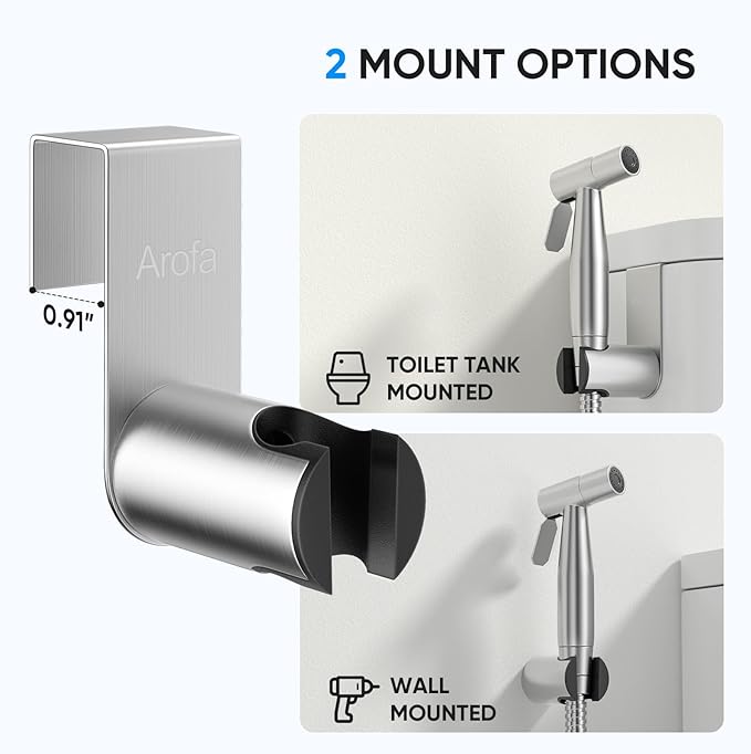 Arofa Handheld Bidet Sprayer for Toilet - 3 Pack Bidets Faucet for Existing Toilets Cloth Diaper Jet Sprayer, Stainless Steel Muslim Shower with Bidet Hose for Feminine Wash