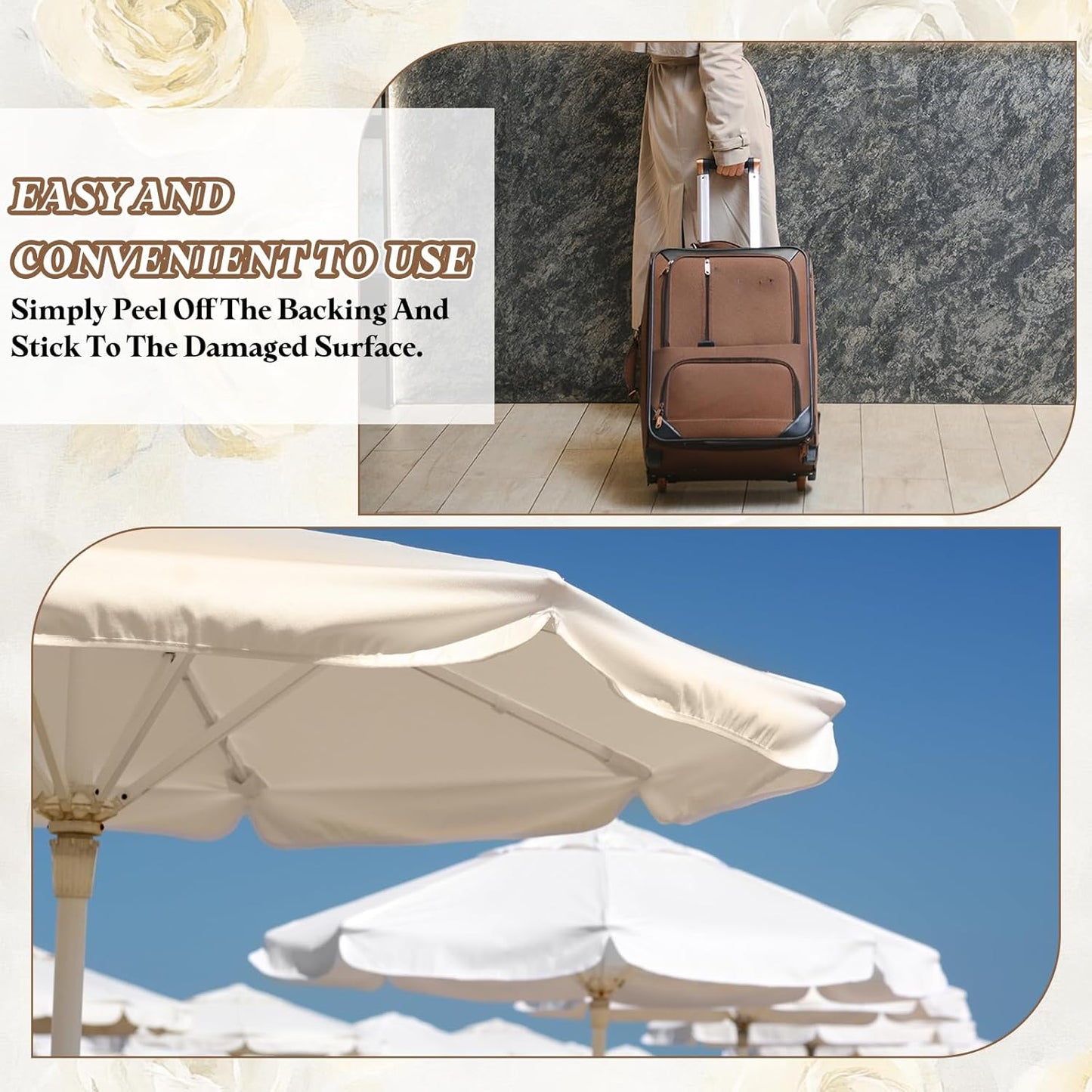 PATIKIL Linen Repair Patch, 8 x 11 Inch Self-Adhesive Linen Fabric Repair Patches for Sofa Couch Clothes Handbag Tents Car Seats Furniture, Camel