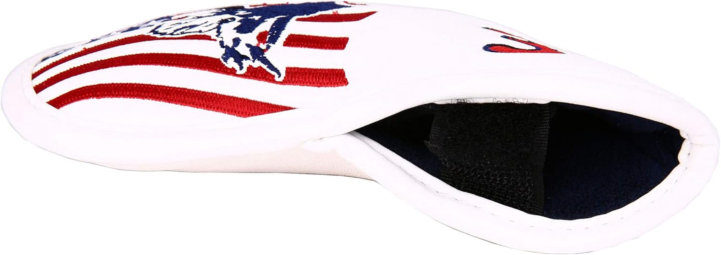 USA Flag and Eagle Golf Driver/Fairway Wood/Hybrid/Iron/Mallet Putter/Blade Putter Head Cover