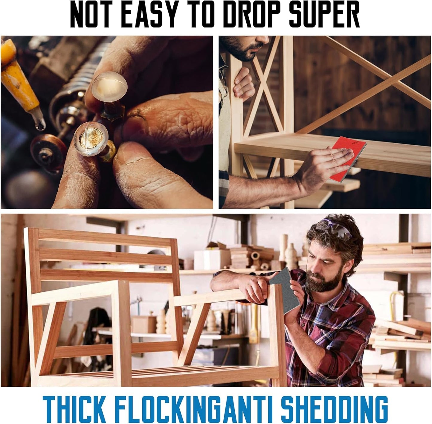 20 Pack 2000 Grit Sanding Sponge, 3 x 4 Inch Soft Foam Sanding Block Wet Dry Sanding Pads, Washable Sandpaper Sponge Drywall Sand Block for Wood, Metal, Furniture Polishing (2000 Grit)