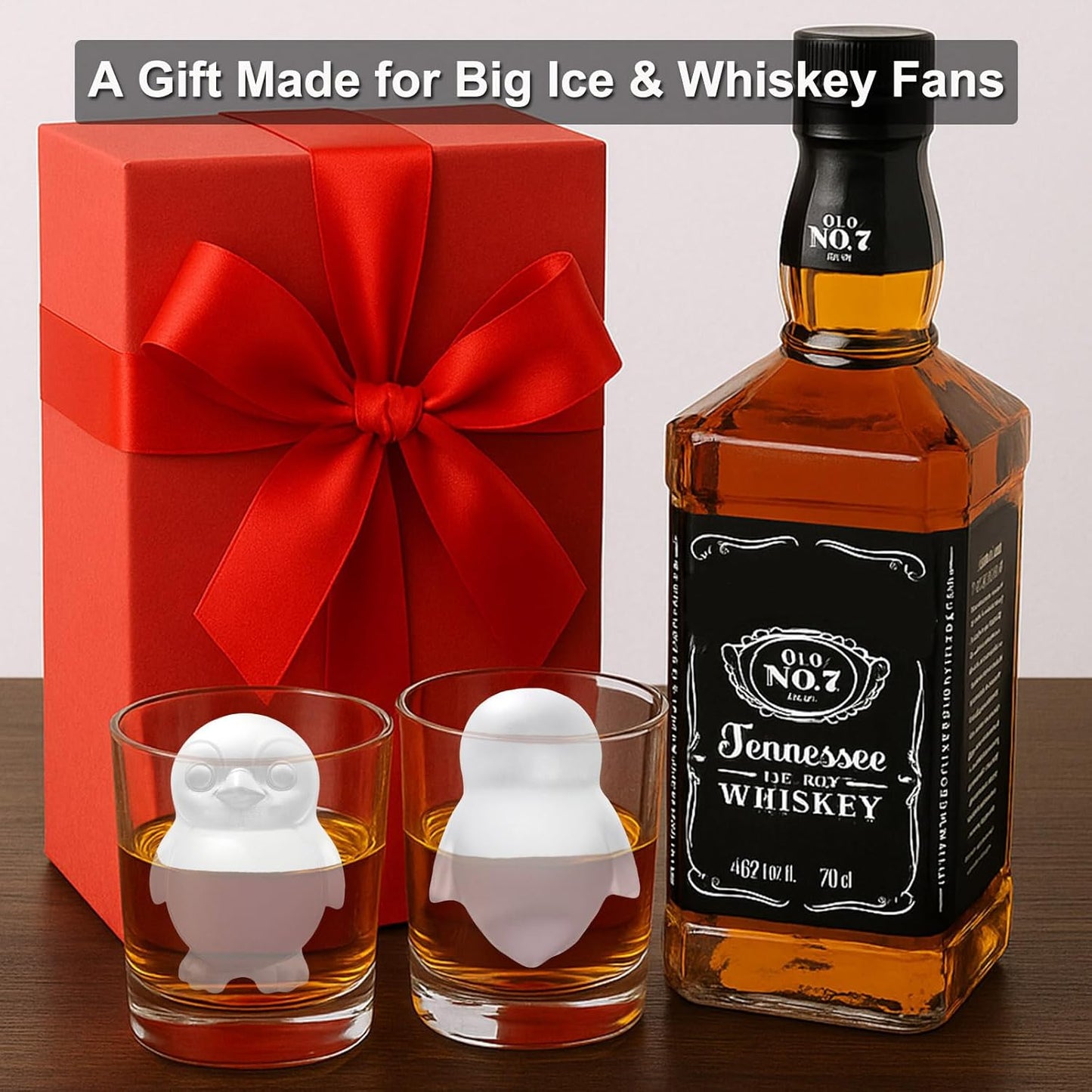 3D Penguin Ice Cube Silicone Molds Tray for Whiskey, Cocktail, Drink Decor, Bar; Rich Details. Cute Penguins Gifts for Women Kids Girls Boys, Fun Animal Shape Soap Epoxy Resign Mold; 2 Pack