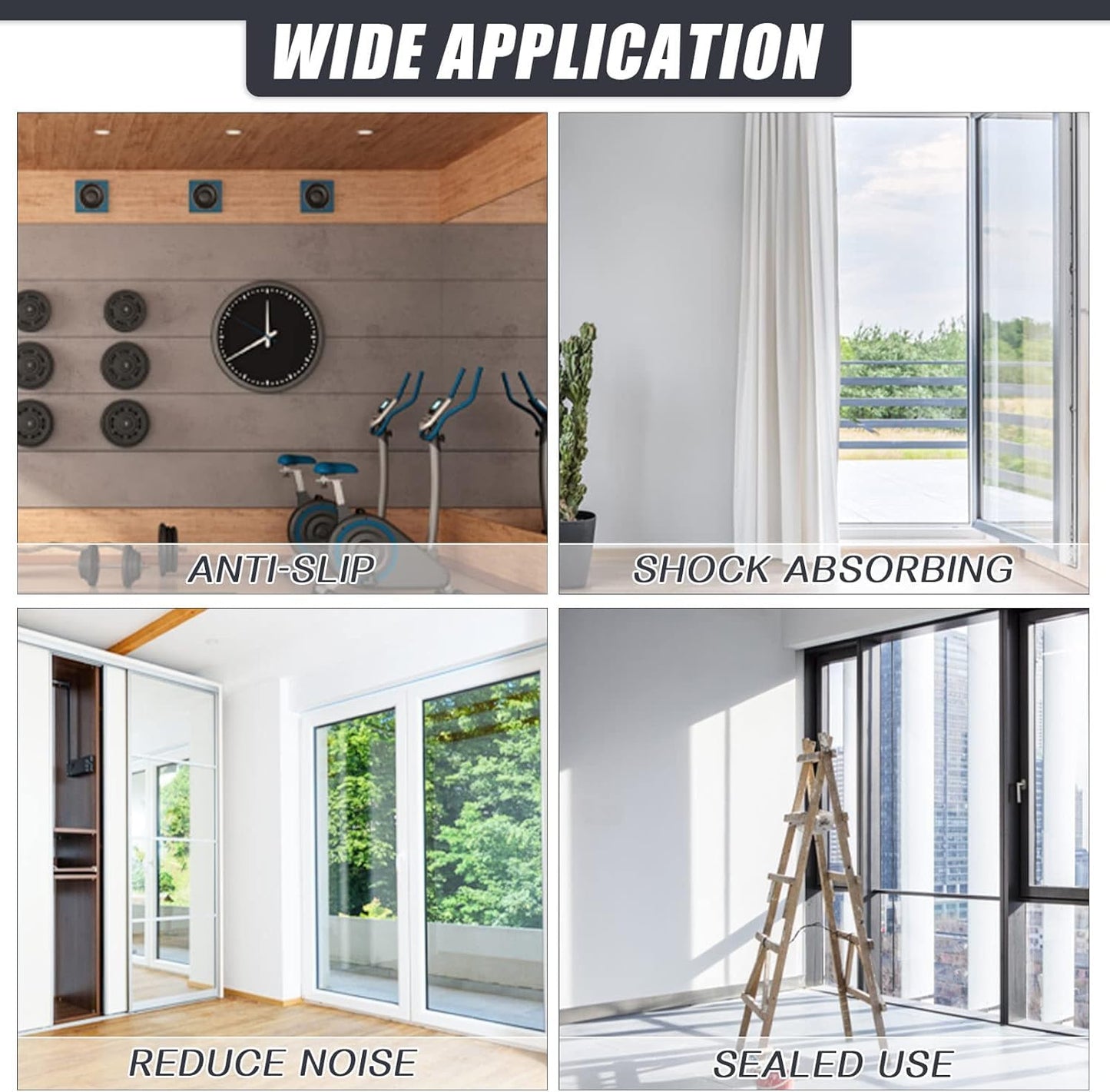 Adhesive Rubber Strips Neoprene Sheets, Rolls & Strips with Adhesive Backing Rubber Pads Self Stick Seal Gasket Sticky Back for Matting Padding - 4" Wide x 1/16" Thick x 10' Long