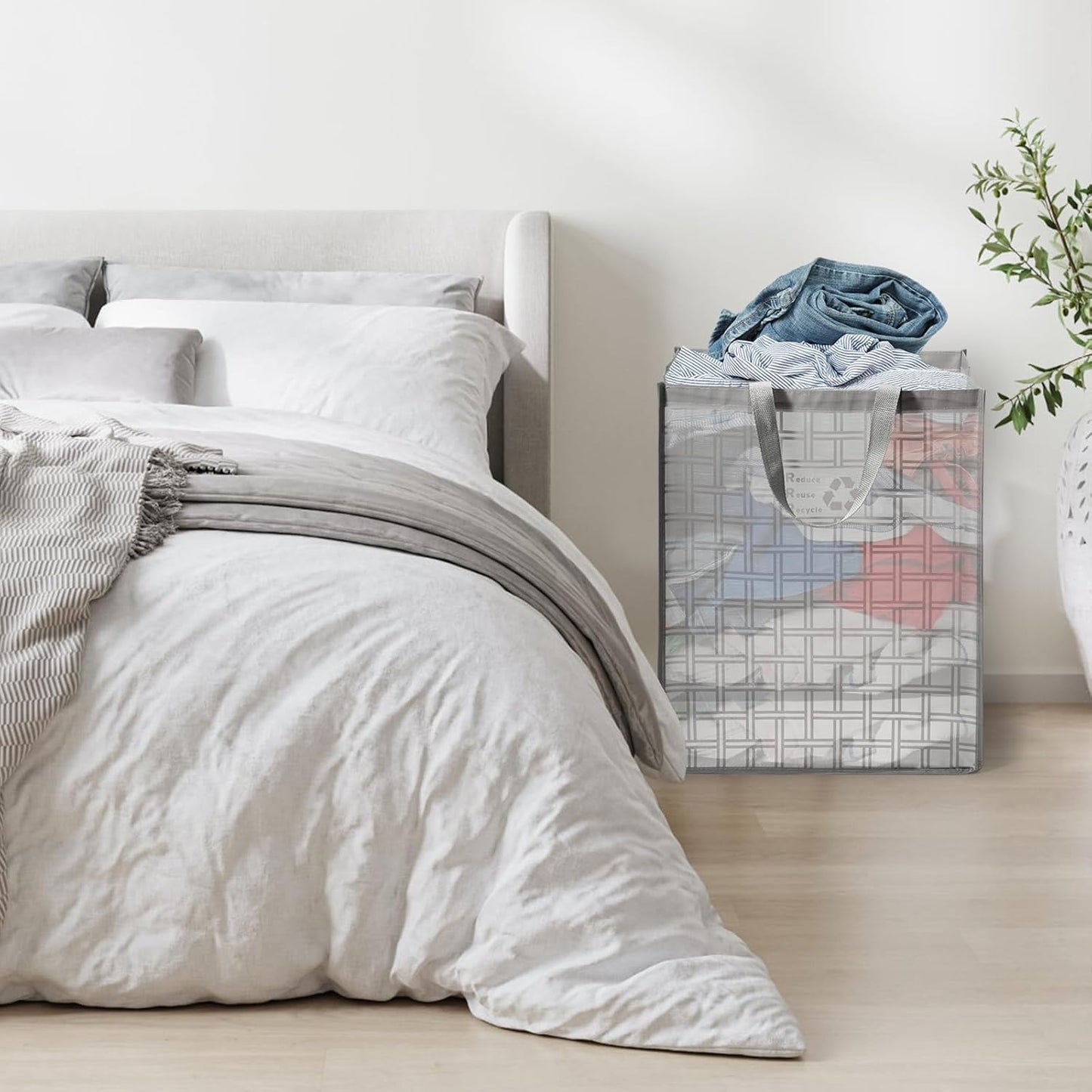 Lily queen Recycle Bin Bags for Kitchen Home Trash Cans Sorting Bins 12 Gallon Set of 2