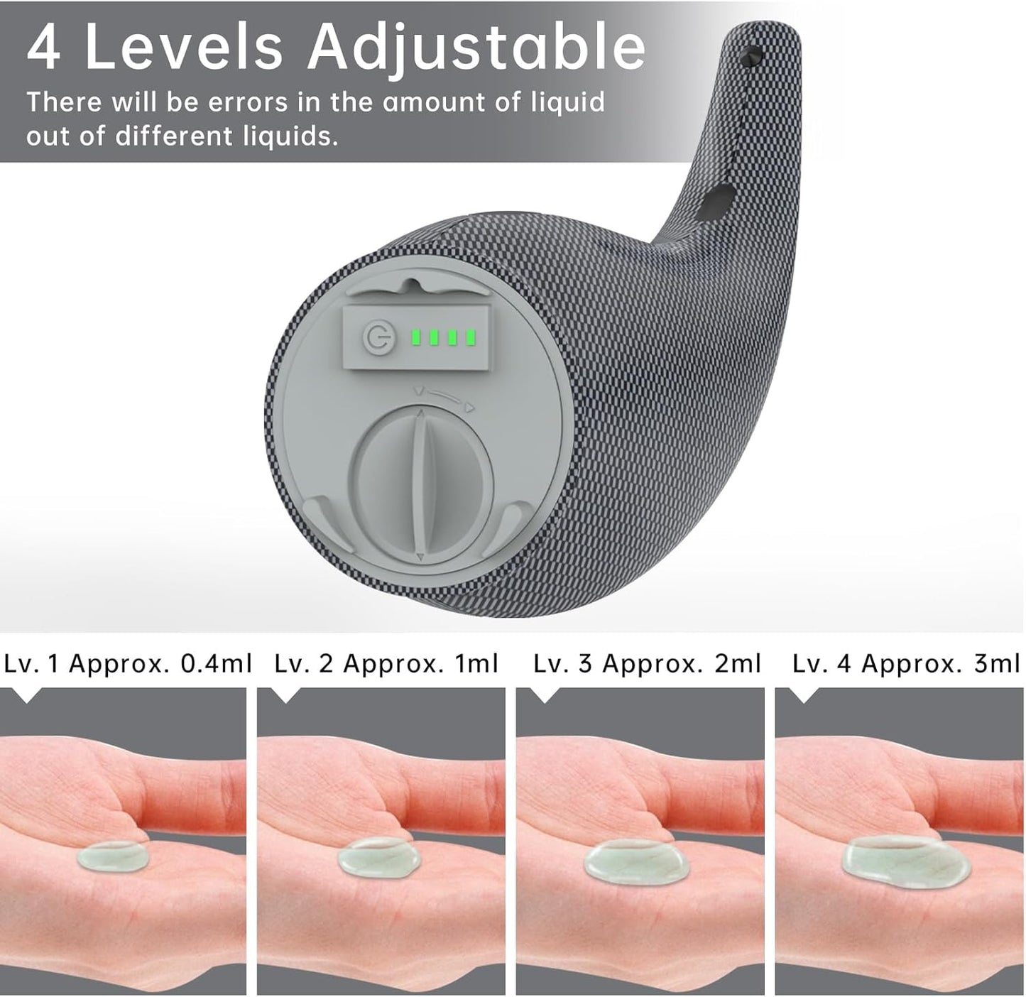 Automatic Liquid Soap Dispenser,300ML Touchless 4 Gear Adjustable, Countertop Electric Battery Operated Hand Soap Dispenser with Sensor for Bathroom,Kitchen,Office(Grid Blue)