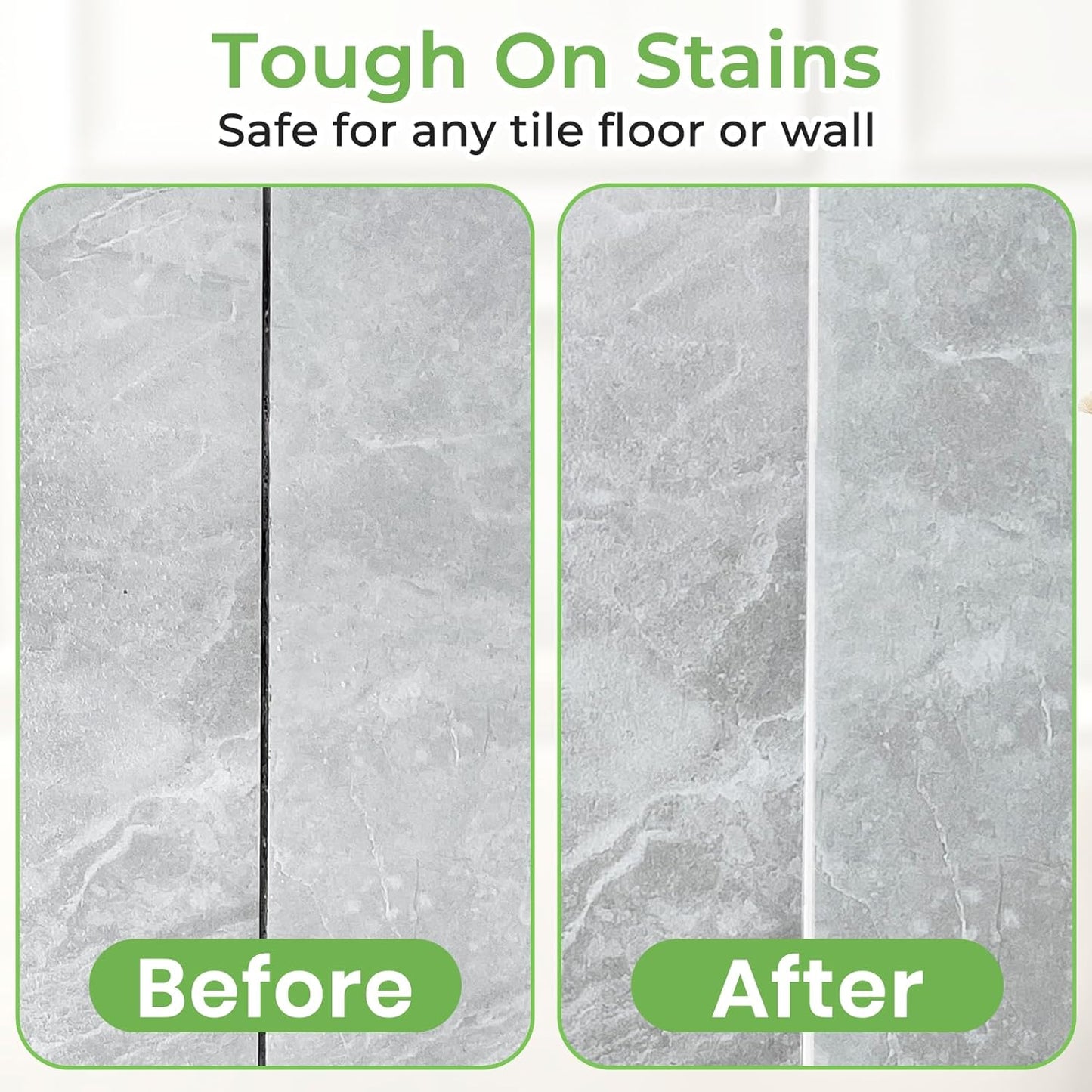 Grout Cleaner Brush with Long Handle, Floor Scrub Brush for Shower Tile, Bathroom Crevice Cleaning Brushes with Heavy Duty Stiff Bristles