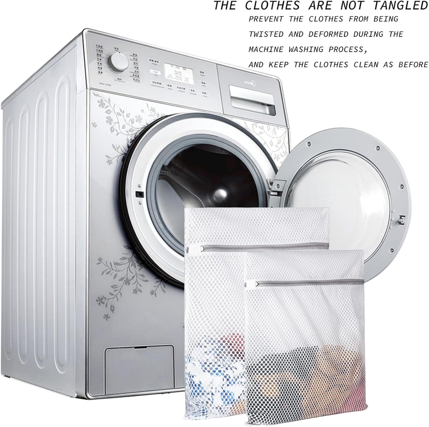 Delicates Laundry Bag - 2 Pack Durable Honeycomb Mesh Lingerie Wash Bag