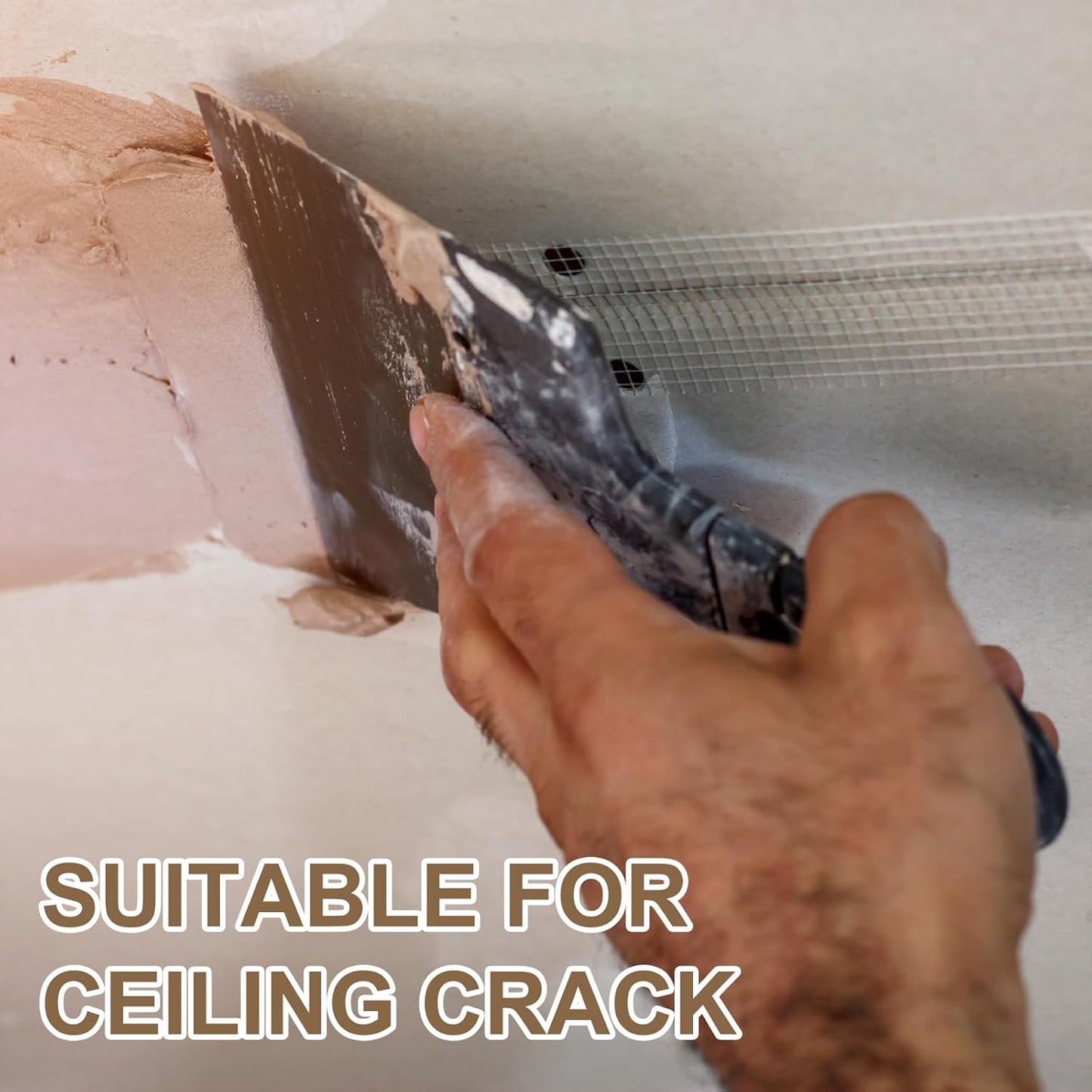 PATIKIL Drywall Repair Mesh Tape, 4 inch x 82 ft Fiberglass Repair Patch Self-Adhesive Dry Wall Joint Tape 12 Mesh Wall Hole Crack and Seam Patch, White