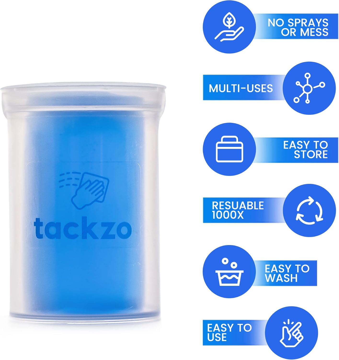 Multi-Purpose, Reusable and Eco-Friendly Hand-Held Cleaner for Hard-to-Reach Areas in Your Home and Car - Removes Debris, Pet Hair, Crumbs and More - 5 Pack