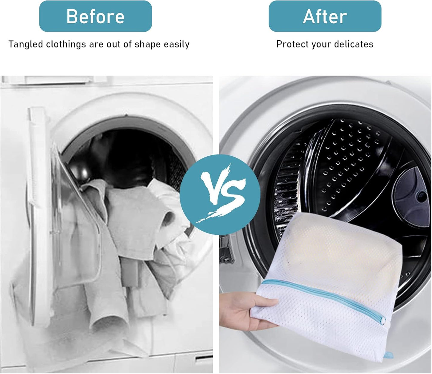 Polecasa 3Pcs Extra Durable 125g Diamond Mesh Laundry Bags with Sturdy Zipper for Delicates, Protect Clothes in Washing Machine, Laundry Room Essentials for College, Dorm (1 Large, 1 Medium, 1 Small)