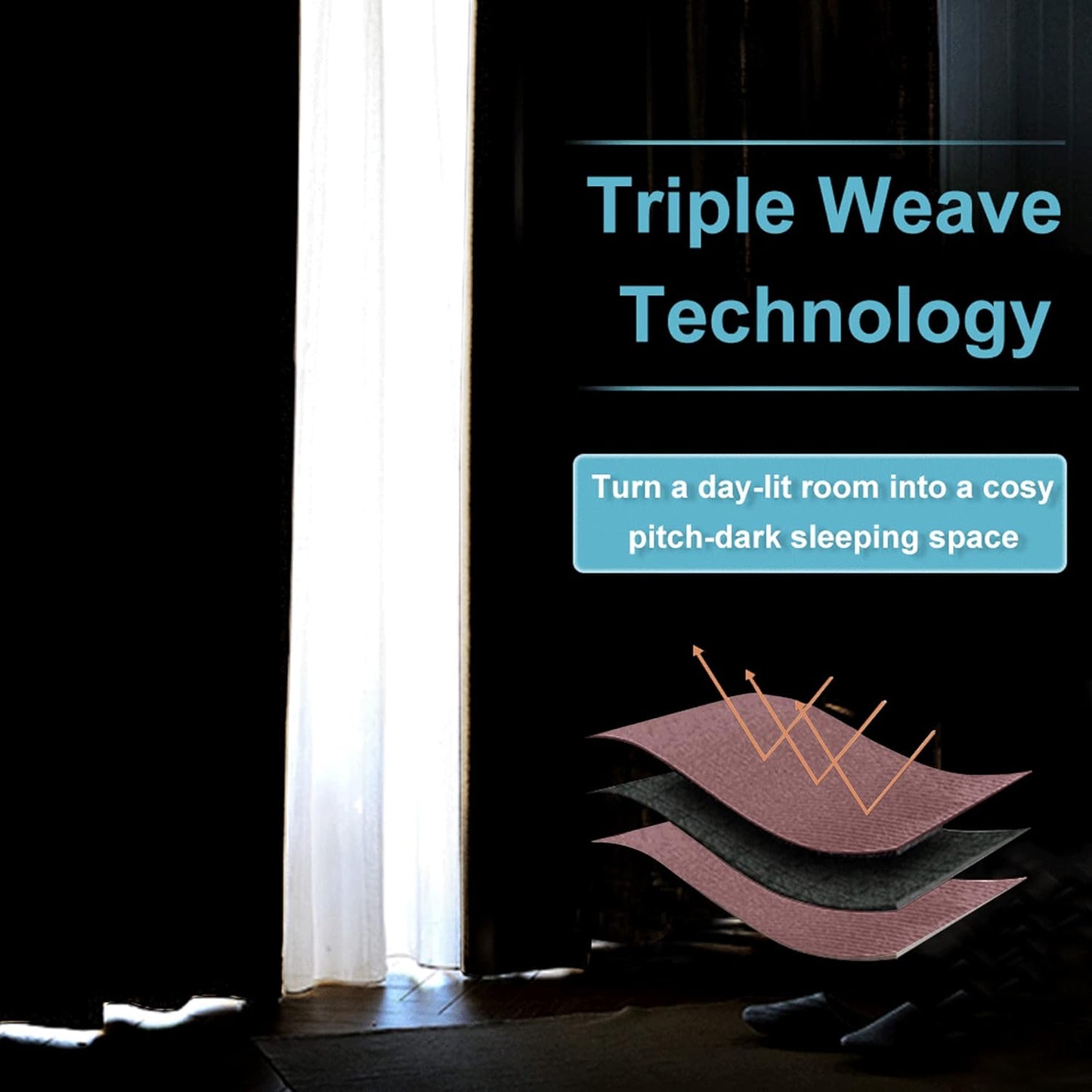 RYB HOME Kitchen Curtains Blackout - Small Window Curtains Thermal Insulated Blackout Privacy Drapes for Kids Nursery Bedroom Basement Cafe Tier, W 52 x L 36, Dusty Rose, 2 Panels