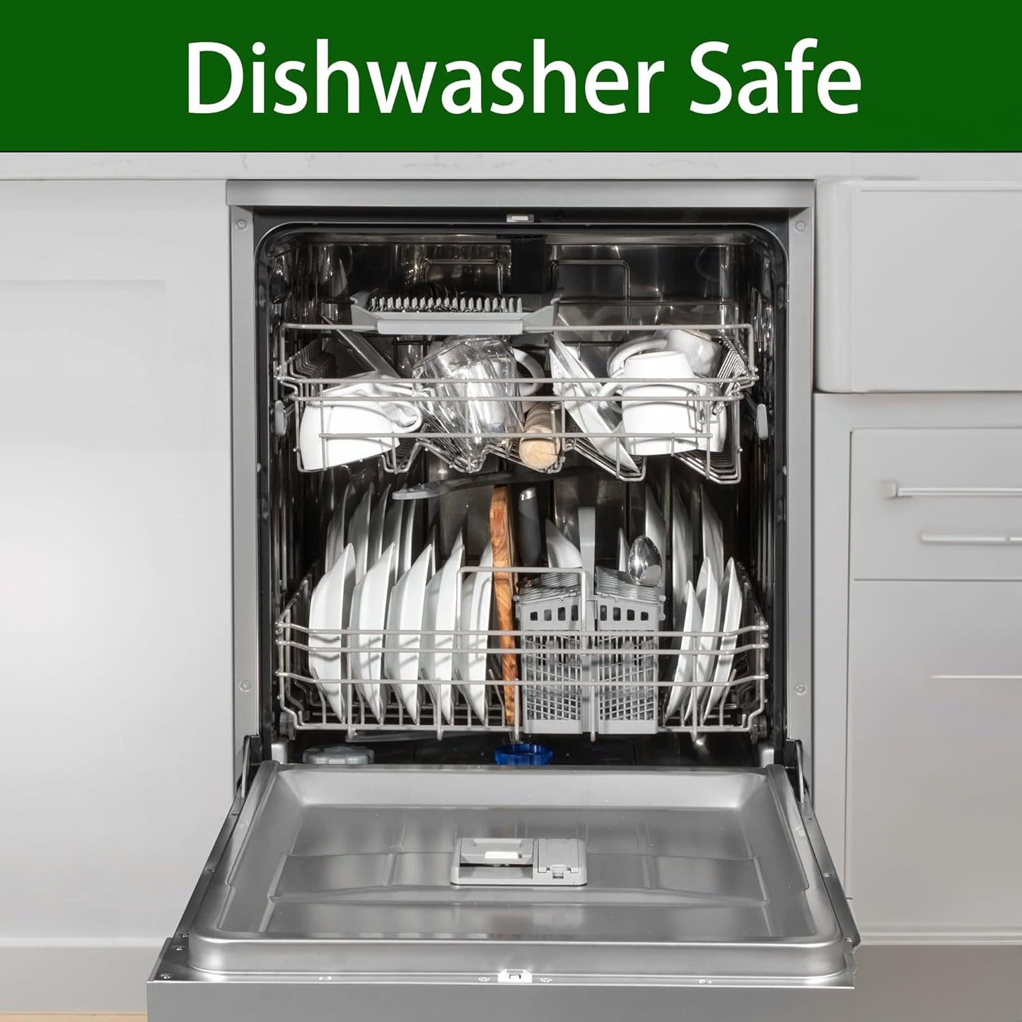 Silverware Organizer Utenisl Organizer Holder Kitchen Drawer Organizer Plastic Silverware Tray for Drawer Flatware Organizer 5 Compartment Black