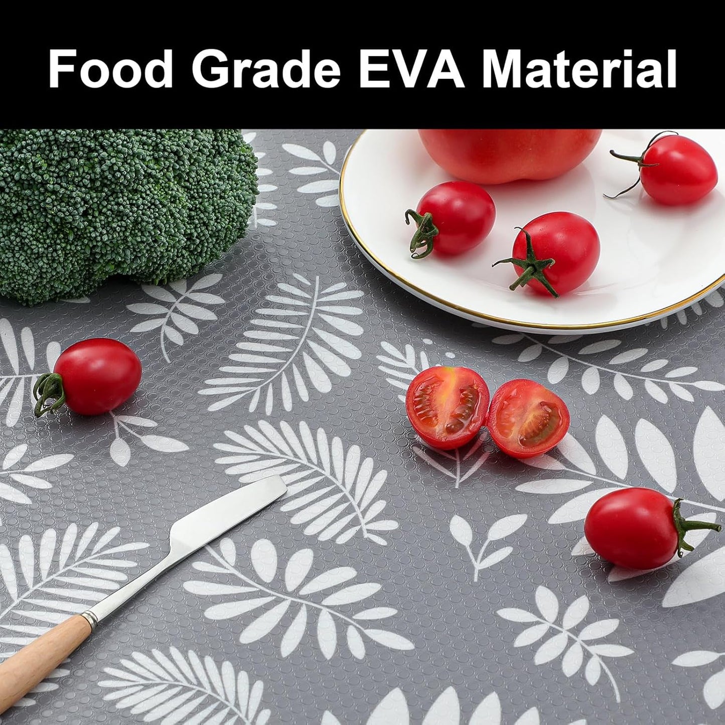 Cooyes Shelf and Drawer Liners for Kitchen Cabinets, Non Adhesive Cabinet Liner, EVA Waterproof Durable Non-Slip Drawer Mats for Shelves, Refrigerator, Storage, Desks