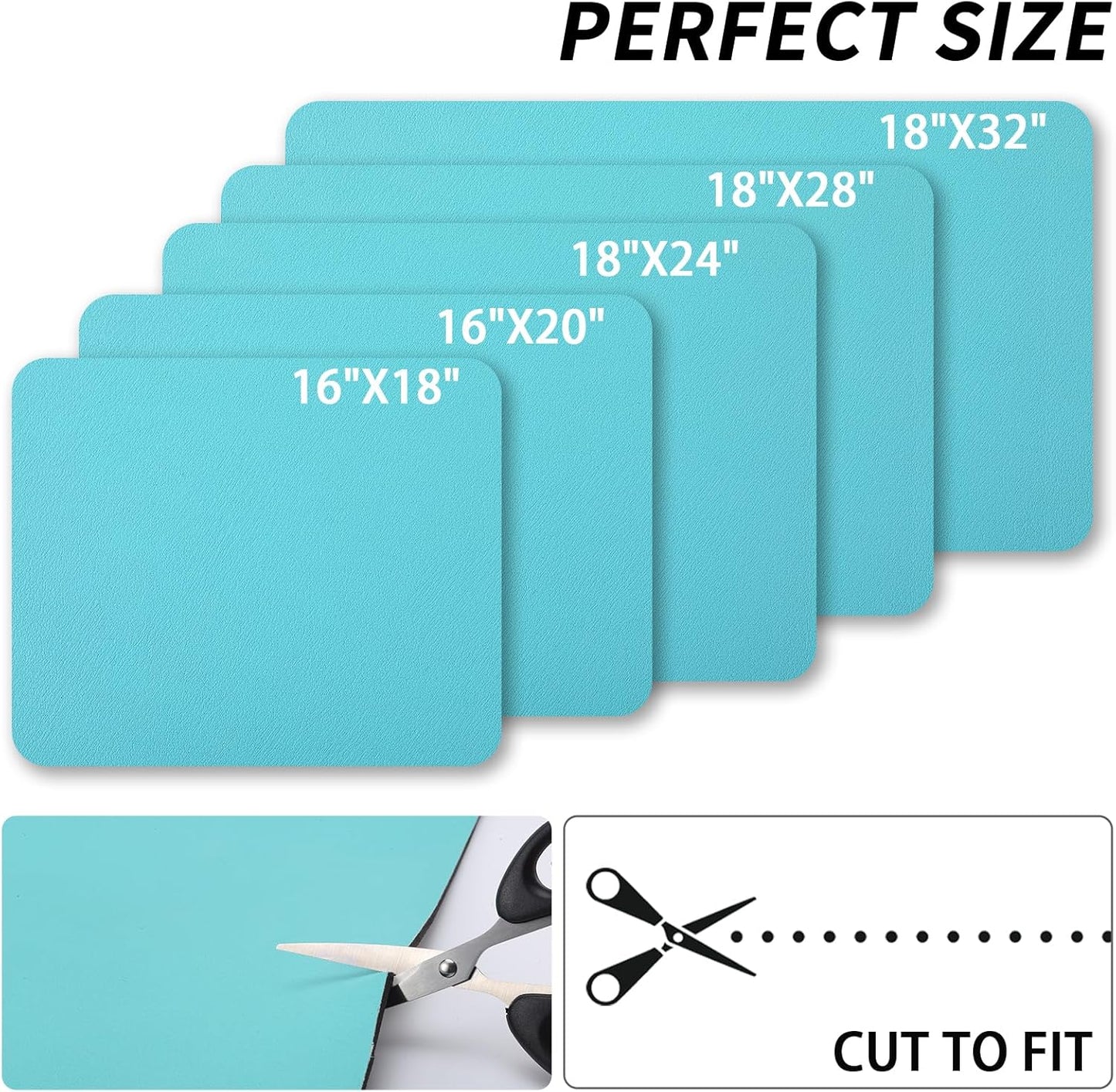 Dish Drying Mat for Kitchen Counter, Heat Resistant Drainer Mats with Non-slip Rubber Backed, Hide Stain Kitchen Super Absorbent Draining Mat, Easy to Clean Dish Rack Pad, Teal 18"x24"