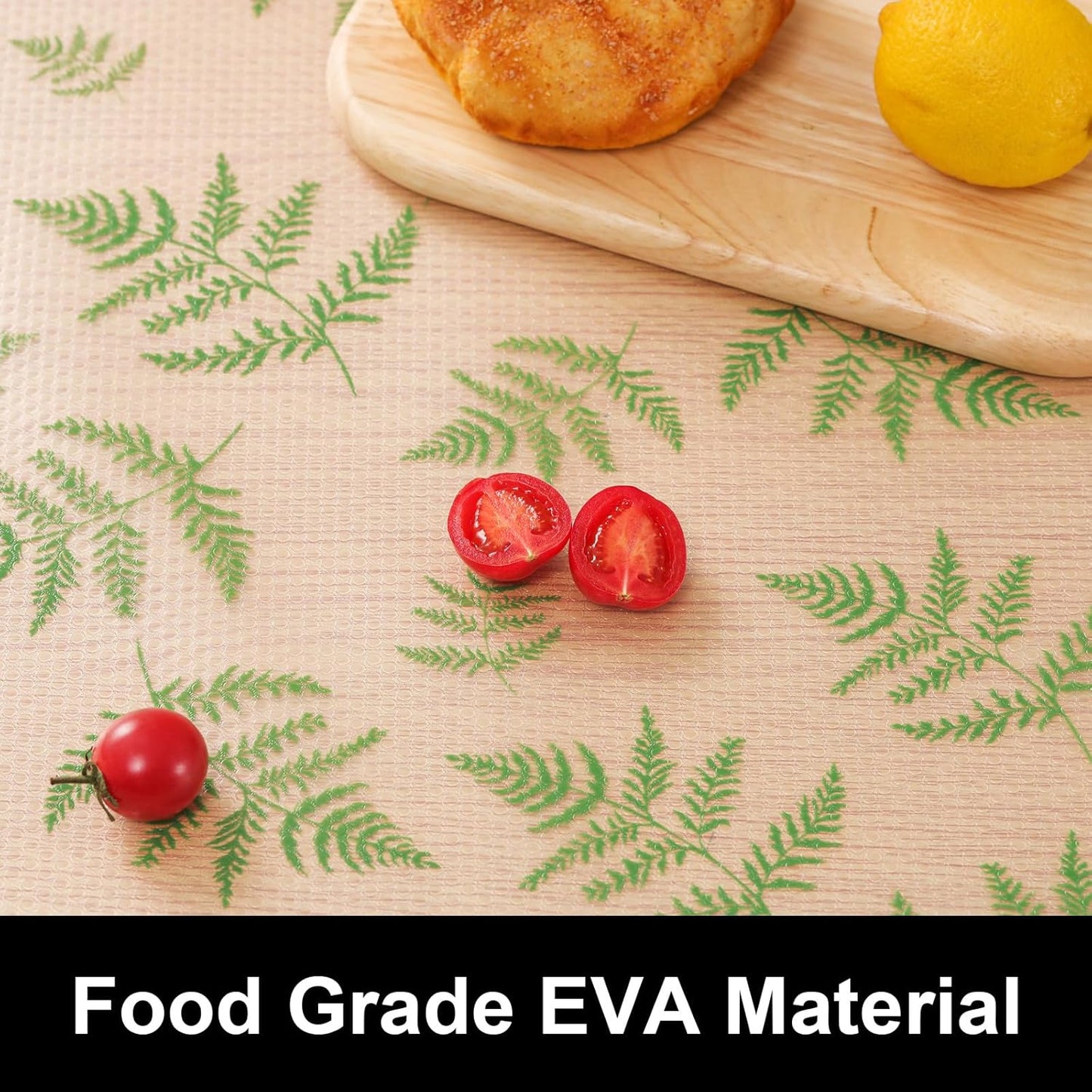 Cooyes Shelf Liner Drawer Liners, Shelf Liners for Kitchen Cabinets, Non Adhesive Cabinet Liner, EVA Waterproof Non-Slip Refrigerator Liners for Kitchen, Drawer